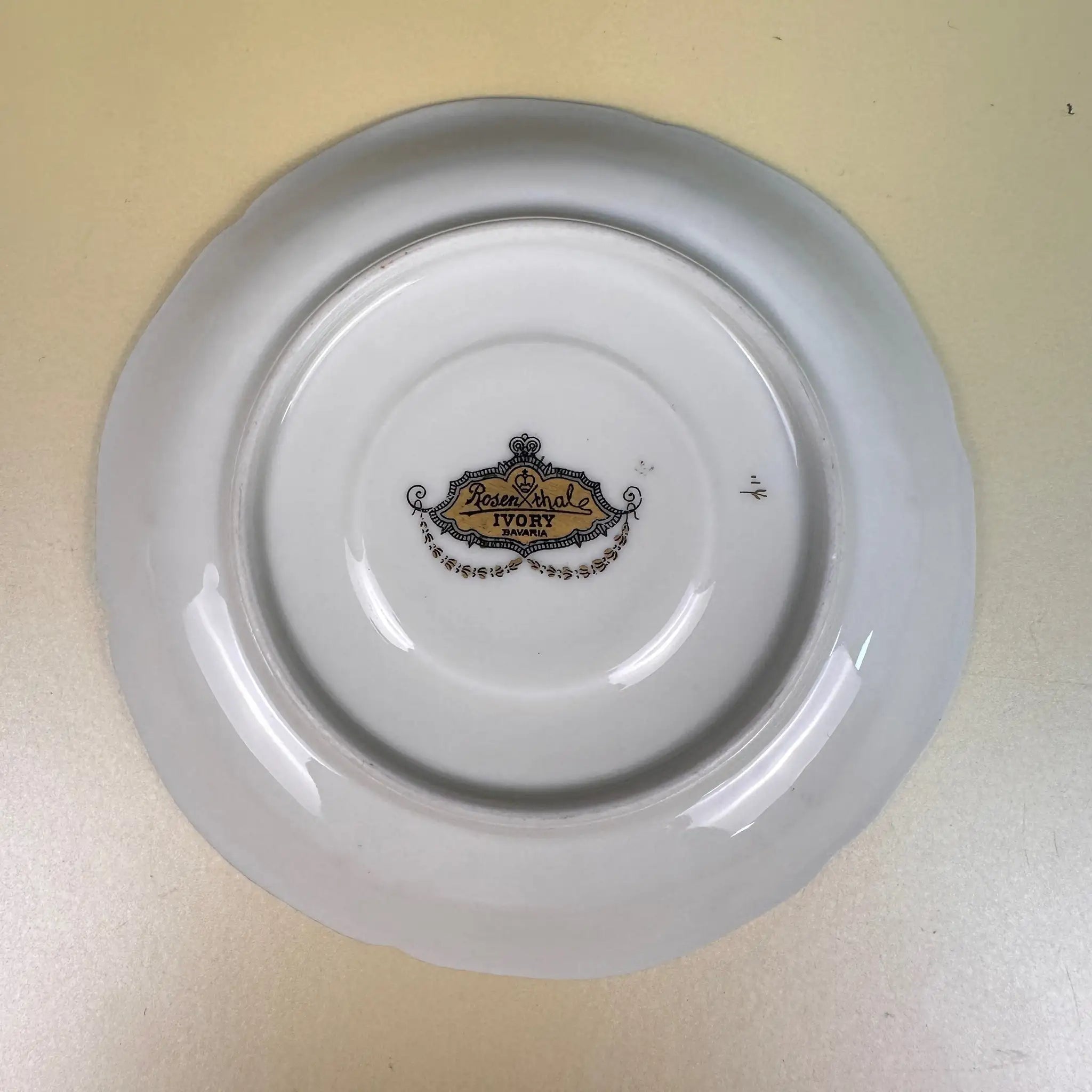 【アンティーク】 ミニティーカップ&ソーサーセット / Rosenthal(ローゼンタール) / IVORY(アイボリー) / Fine China / ドイツ