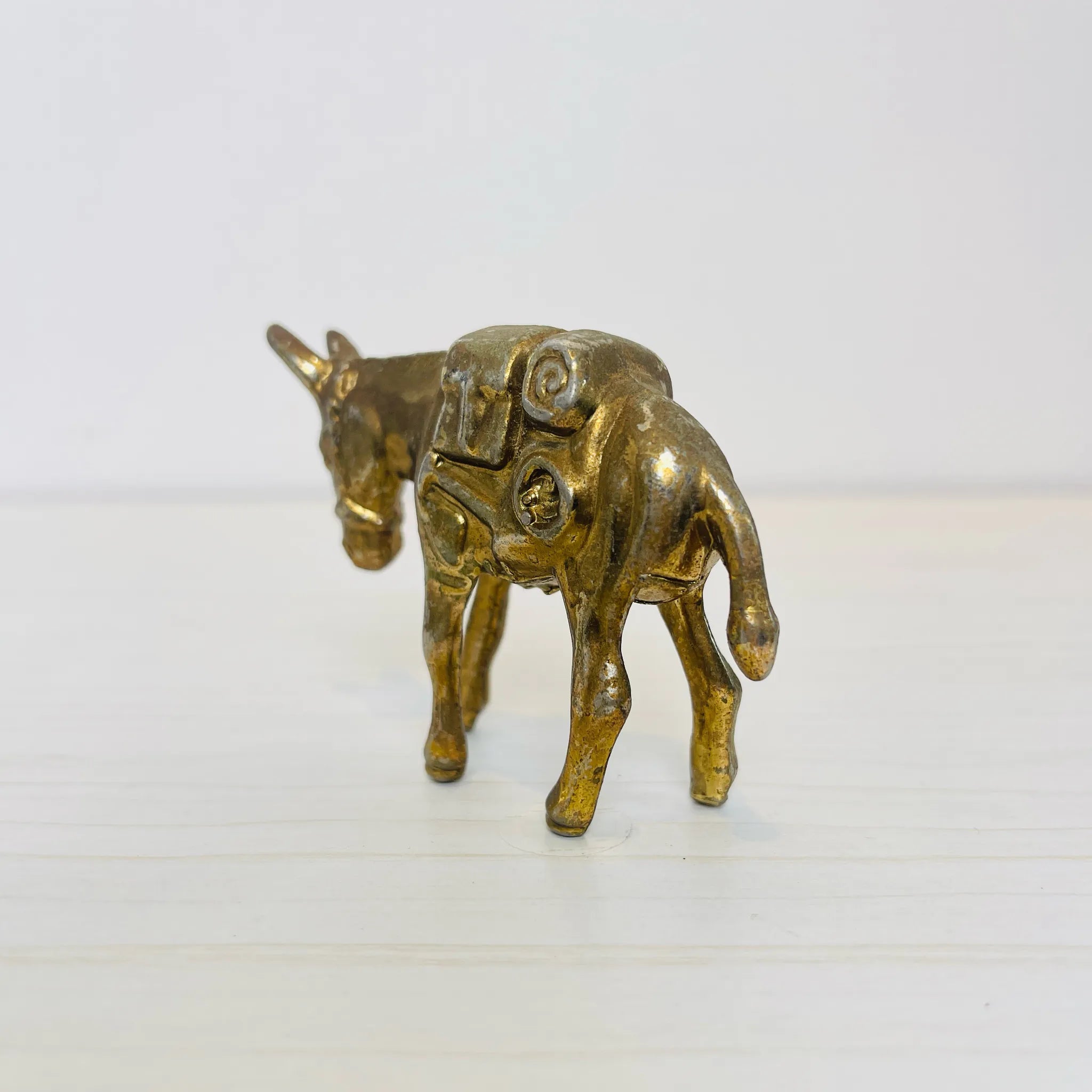 【アンティーク】 真鍮製ミニチュアフィギュア / ロバ / 真鍮