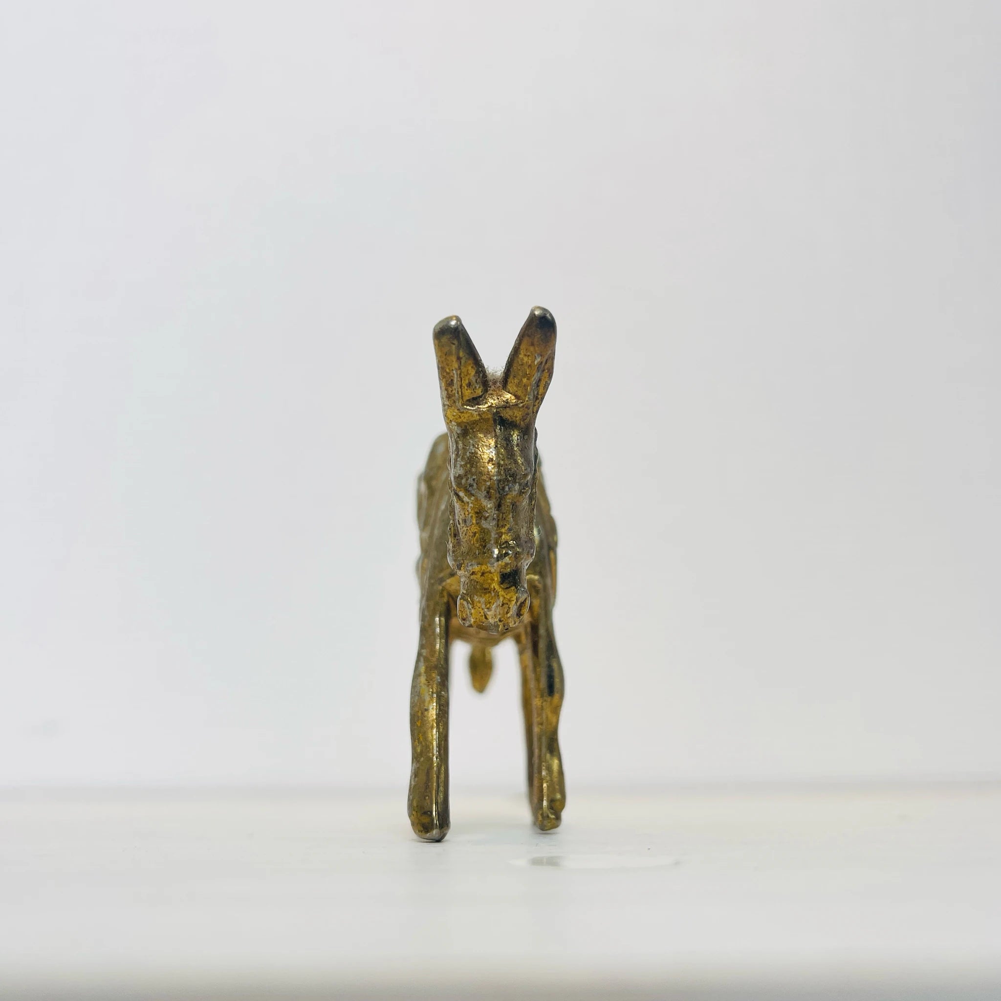 【アンティーク】 真鍮製ミニチュアフィギュア / ロバ / 真鍮