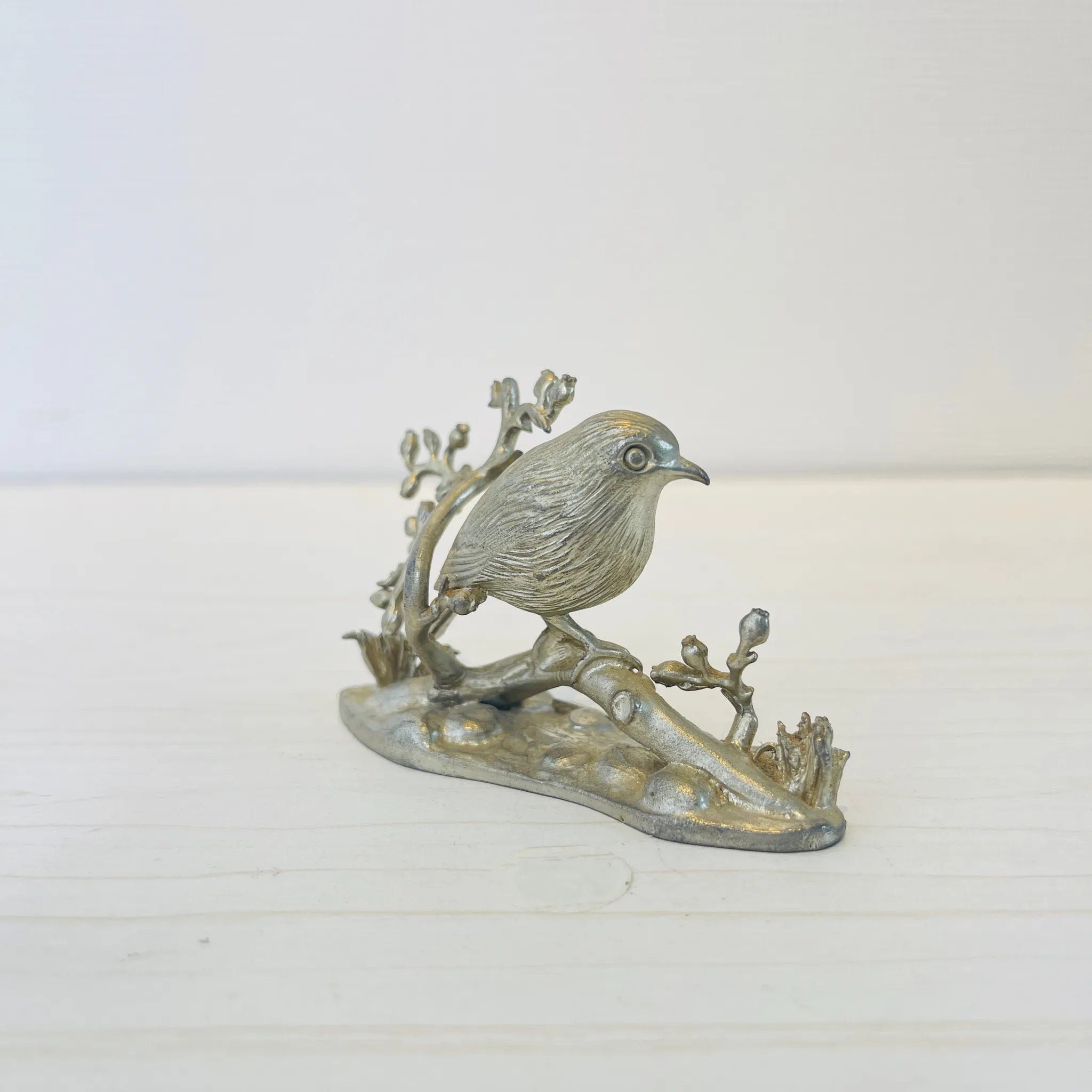 【アンティーク】 真鍮製ミニチュアフィギュア / 小鳥 / 真鍮
