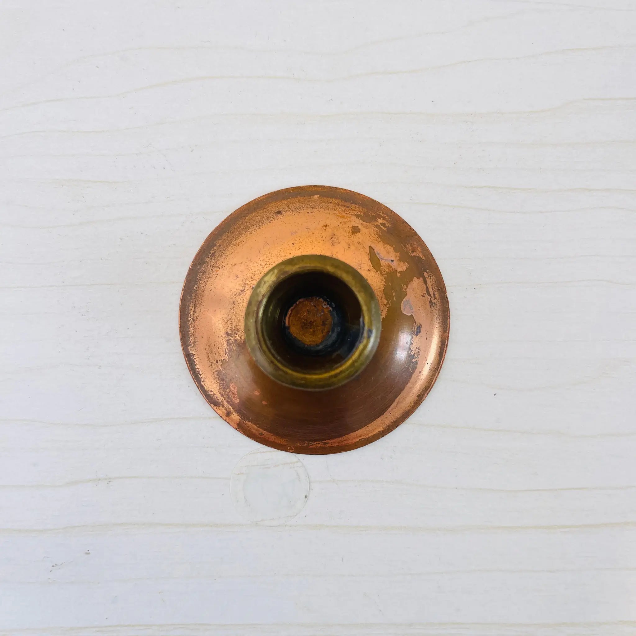 【アンティーク】 真鍮製ミニチュアフィギュア / 脚付きお皿 / 真鍮