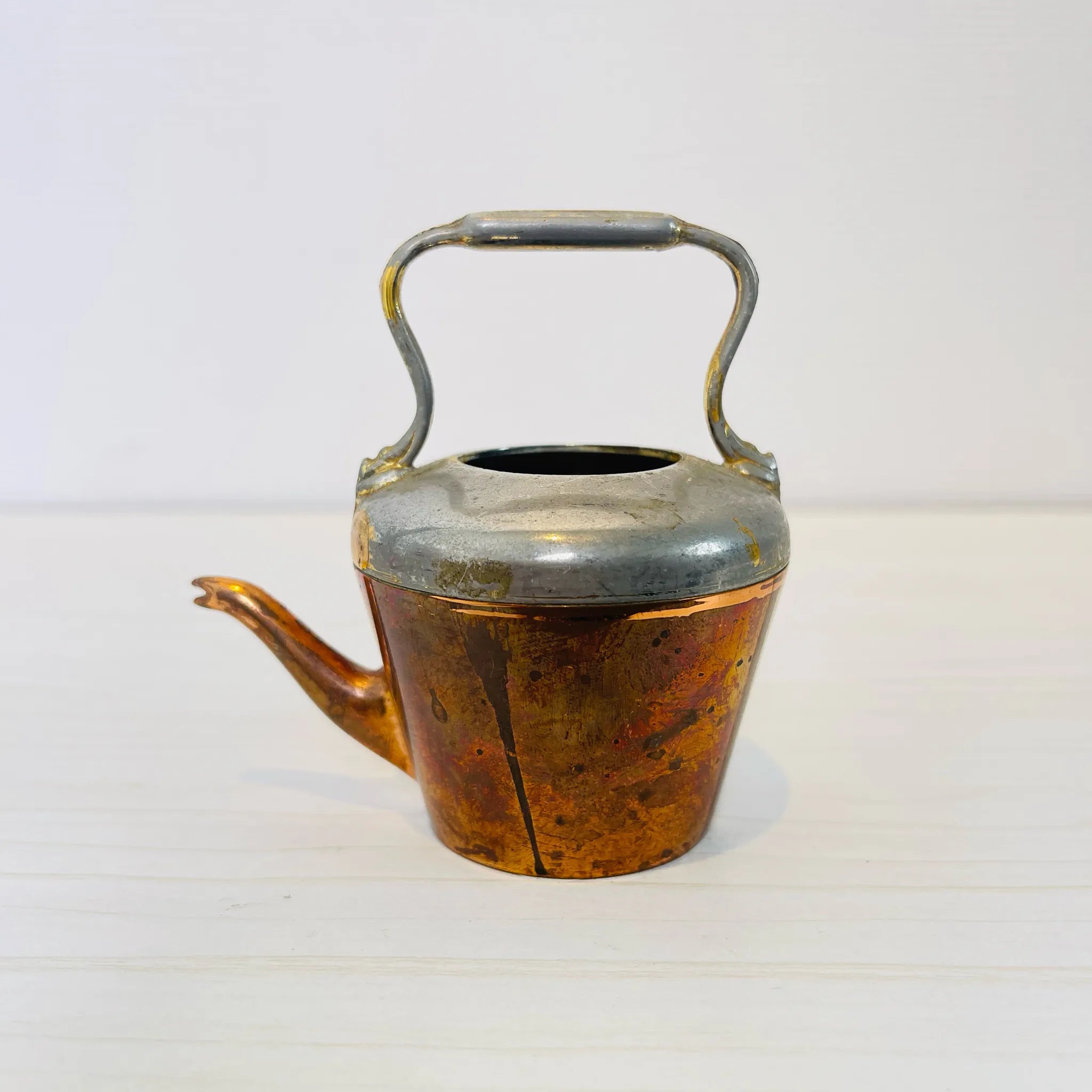 【アンティーク】 真鍮製ミニチュアフィギュア / やかん / 真鍮