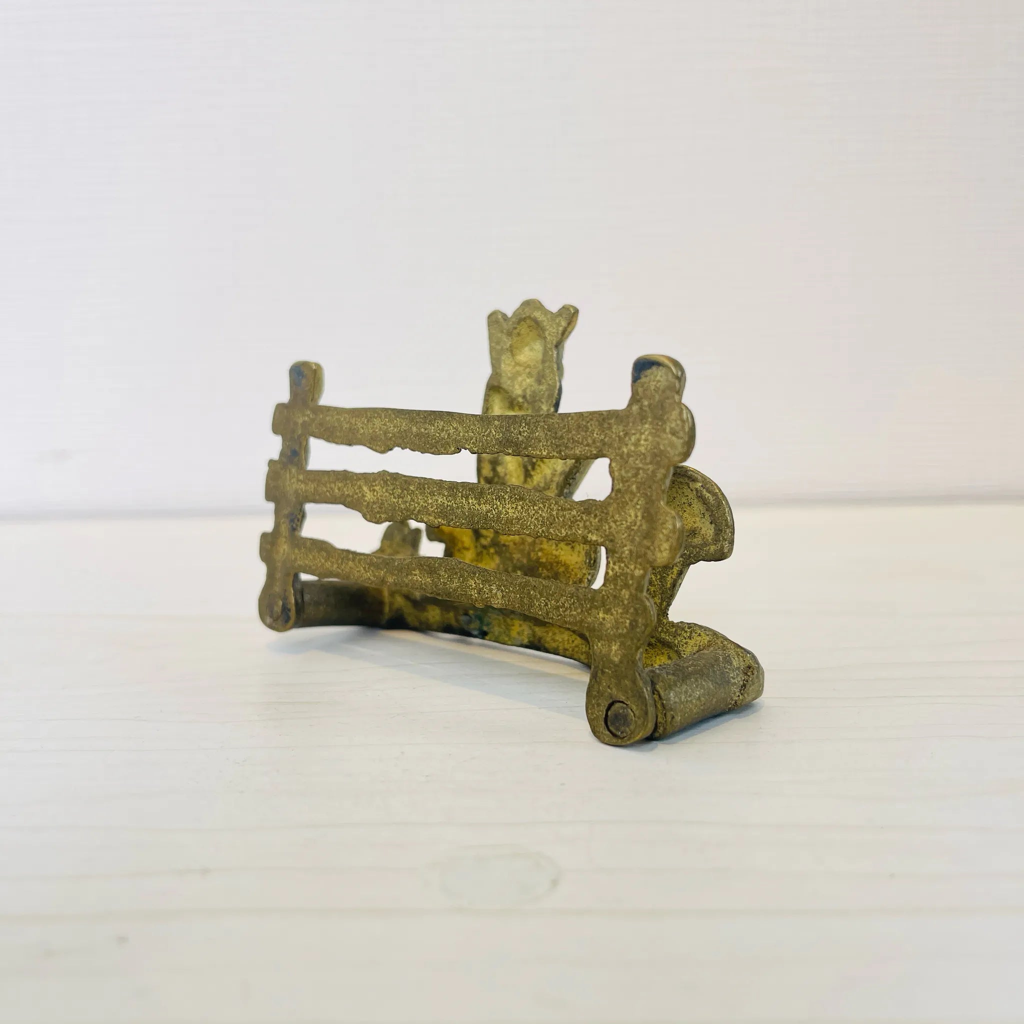 【アンティーク】 真鍮製ミニチュアフィギュア / レターラック ゴブリン / 真鍮