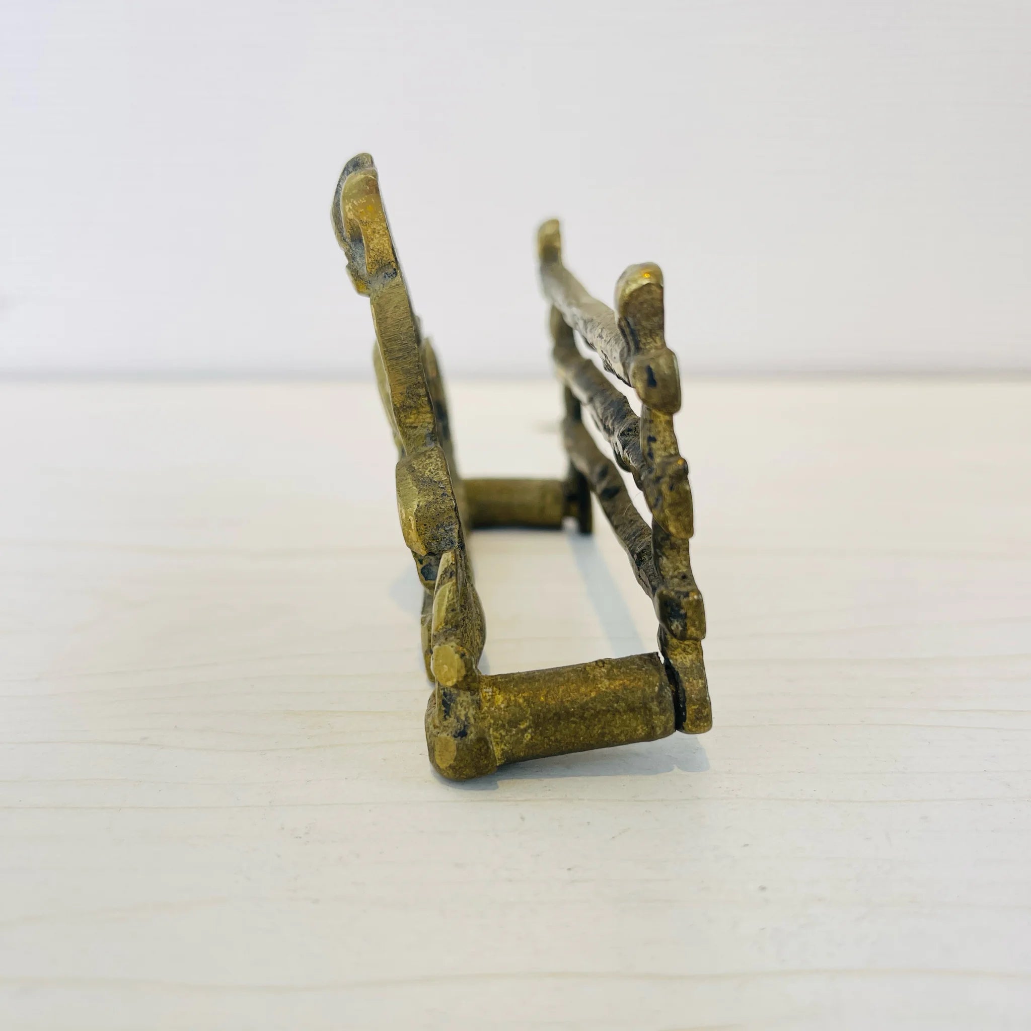 【アンティーク】 真鍮製ミニチュアフィギュア / レターラック ゴブリン / 真鍮