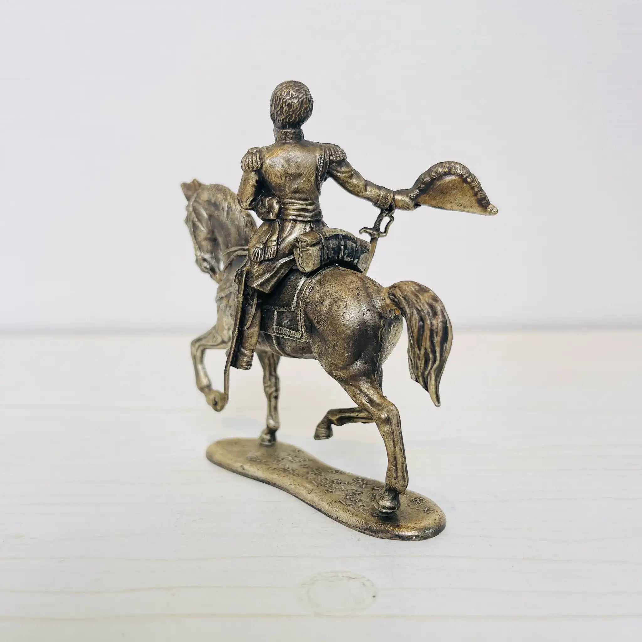 【アンティーク】 ピューター製 馬乗り兵士像 / ピューター / フランス