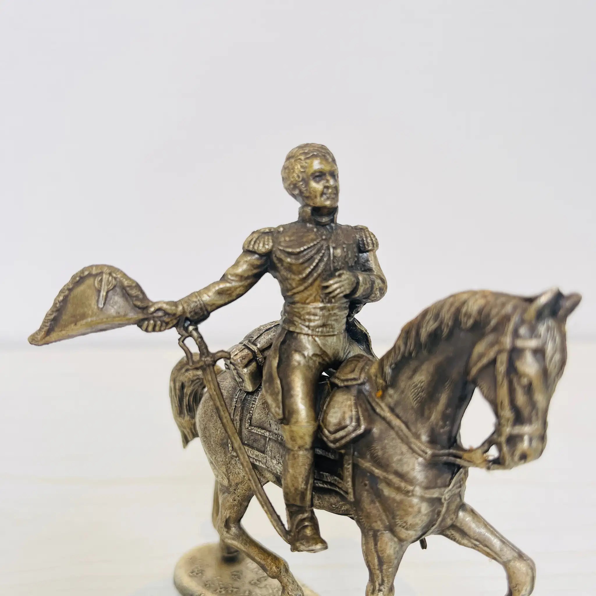 【アンティーク】 ピューター製 馬乗り兵士像 / ピューター / フランス