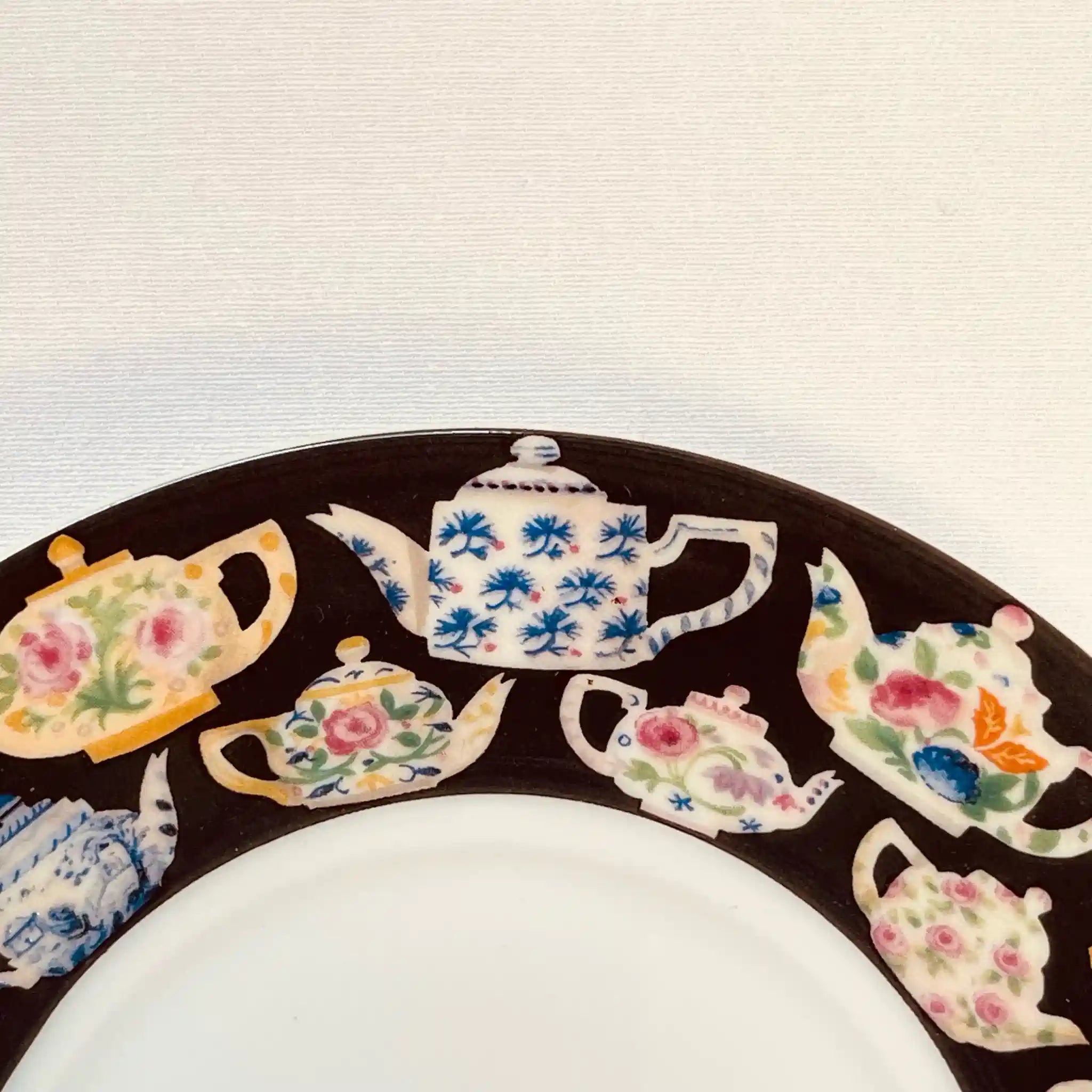 Vintage Cup and Saucer / J. Luber / Designed by Pat Albeck / 1980 / England