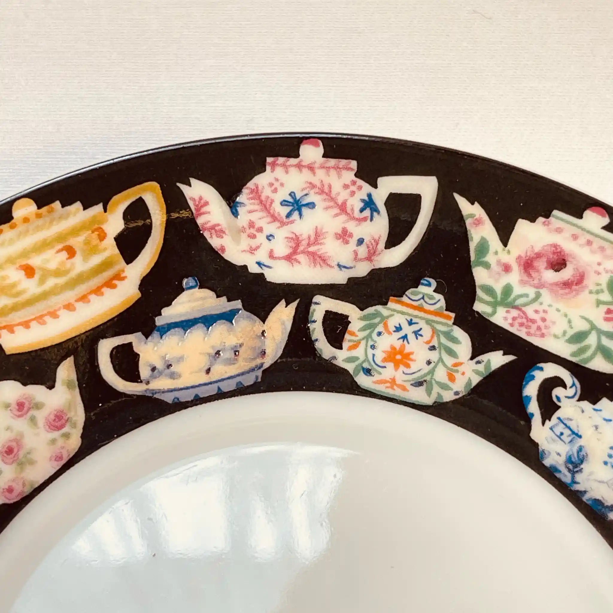 Vintage Cup and Saucer / J. Luber / Designed by Pat Albeck / 1980 / England