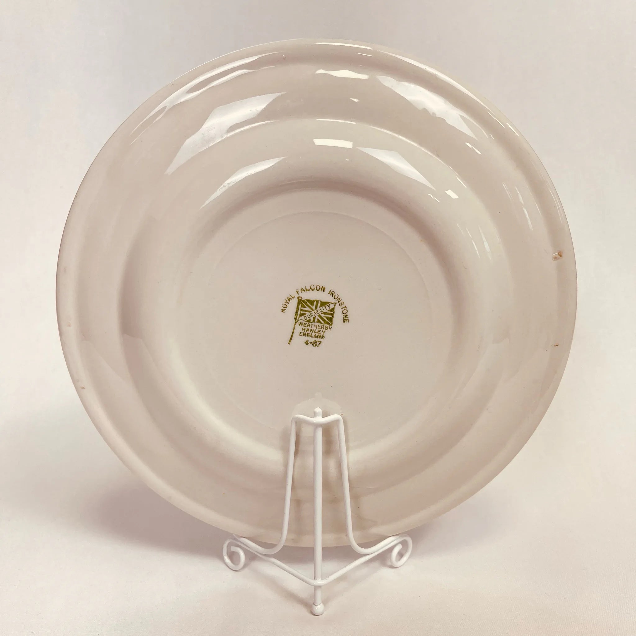 【アンティーク】 プレート(皿) 大 / WEATHERBY(ウェザビー) / Royal Falcon Ware(ロイヤル・ファルコン・ウェア) / 1987年 / エナメルウェア / イギリス / イギリス直輸入