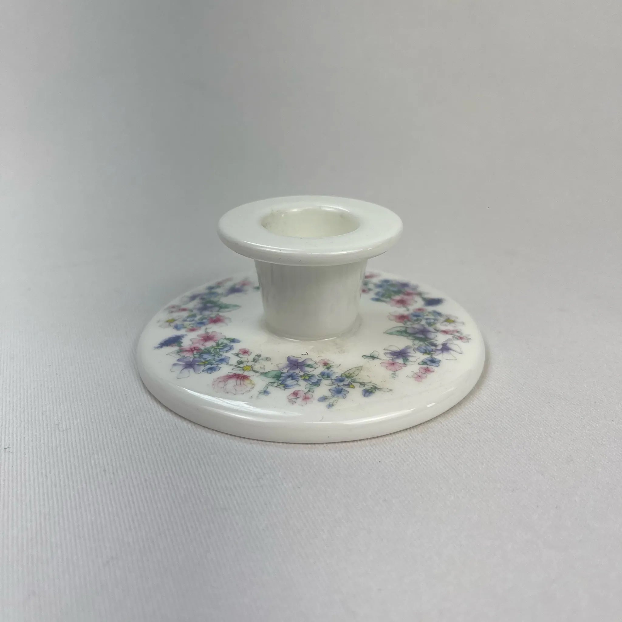 Antique Wedgwood Angela Series Candle Holder, 1980-present, Bone China, UK, Discontinued, Rare