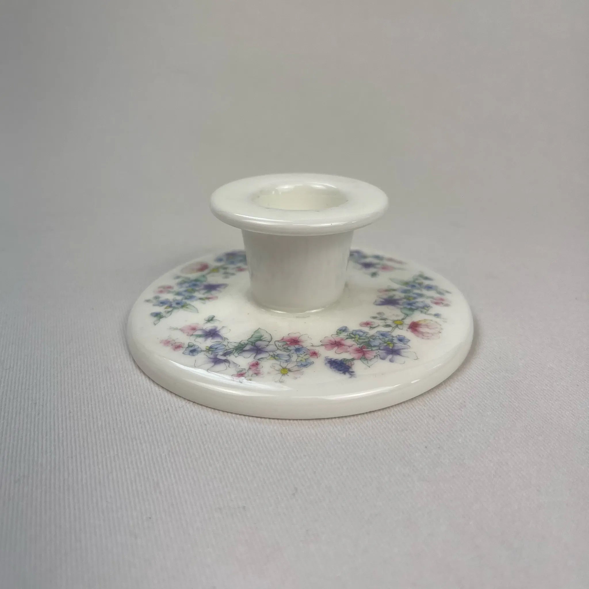 Antique Wedgwood Angela Series Candle Holder, 1980-present, Bone China, UK, Discontinued, Rare
