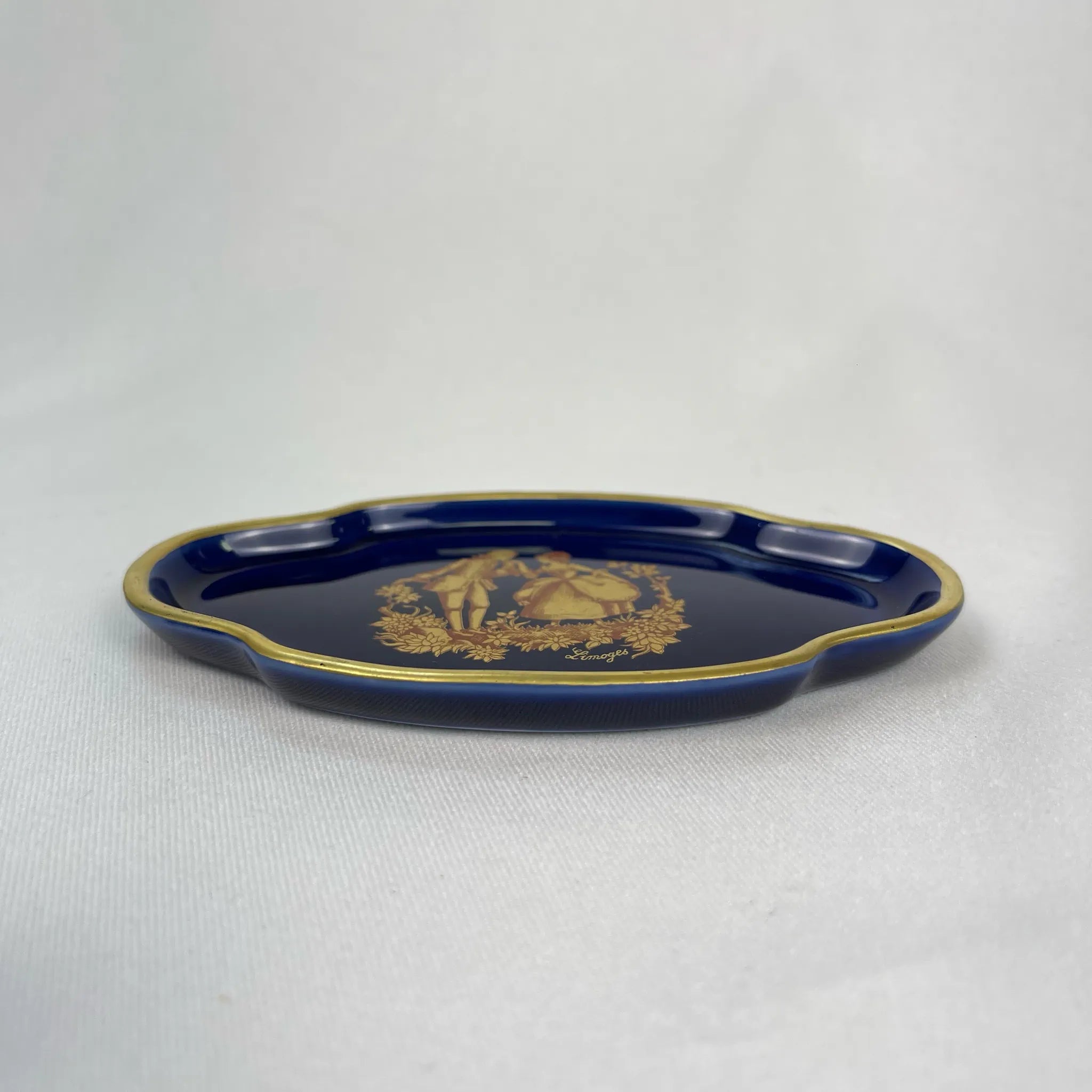 【アンティーク】 プレート(小皿) / Limoges Castel(リモージュ・カステル) / フランス / ヴィネット模様