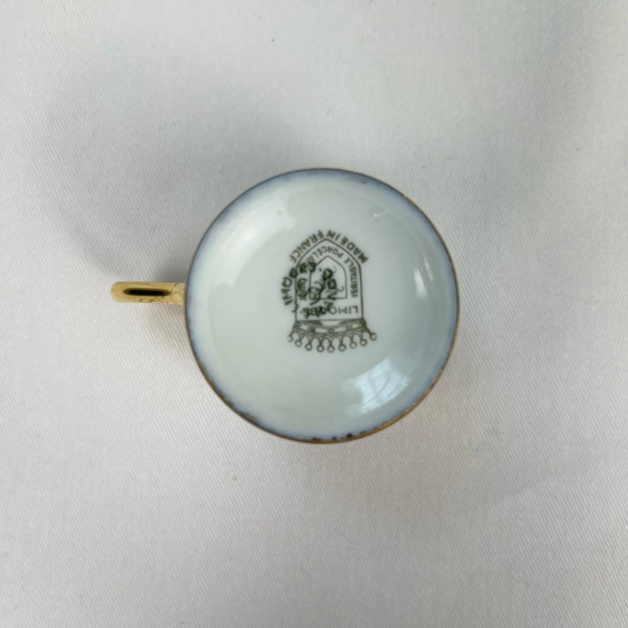 【アンティーク】 カップ&ソーサーセット / Florance Limoges(フローランス・リモージュ) / フランス / ヴィネット模様