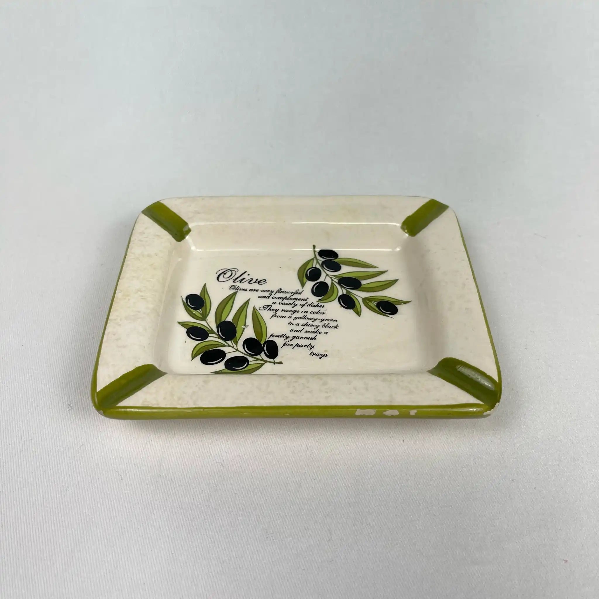 Vintage Ceramic Plate / Olive Pattern / UK / Directly Imported from the UK