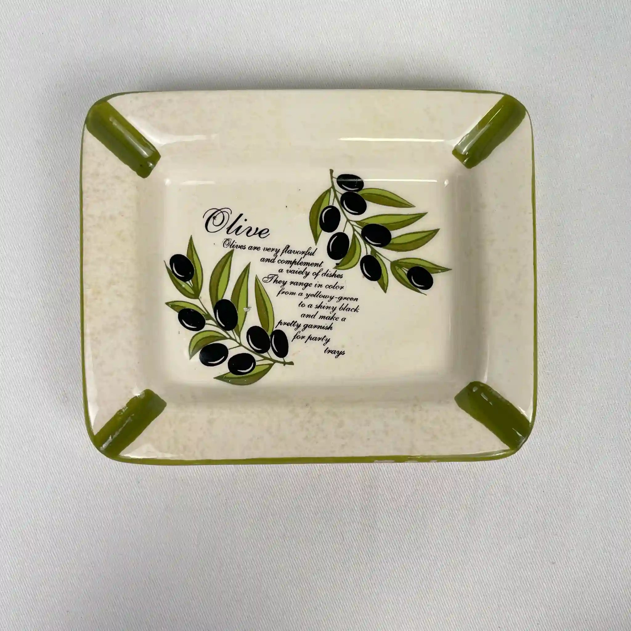 【ビンテージ】 陶器プレート / オリーブ柄 / イギリス / イギリス直輸入