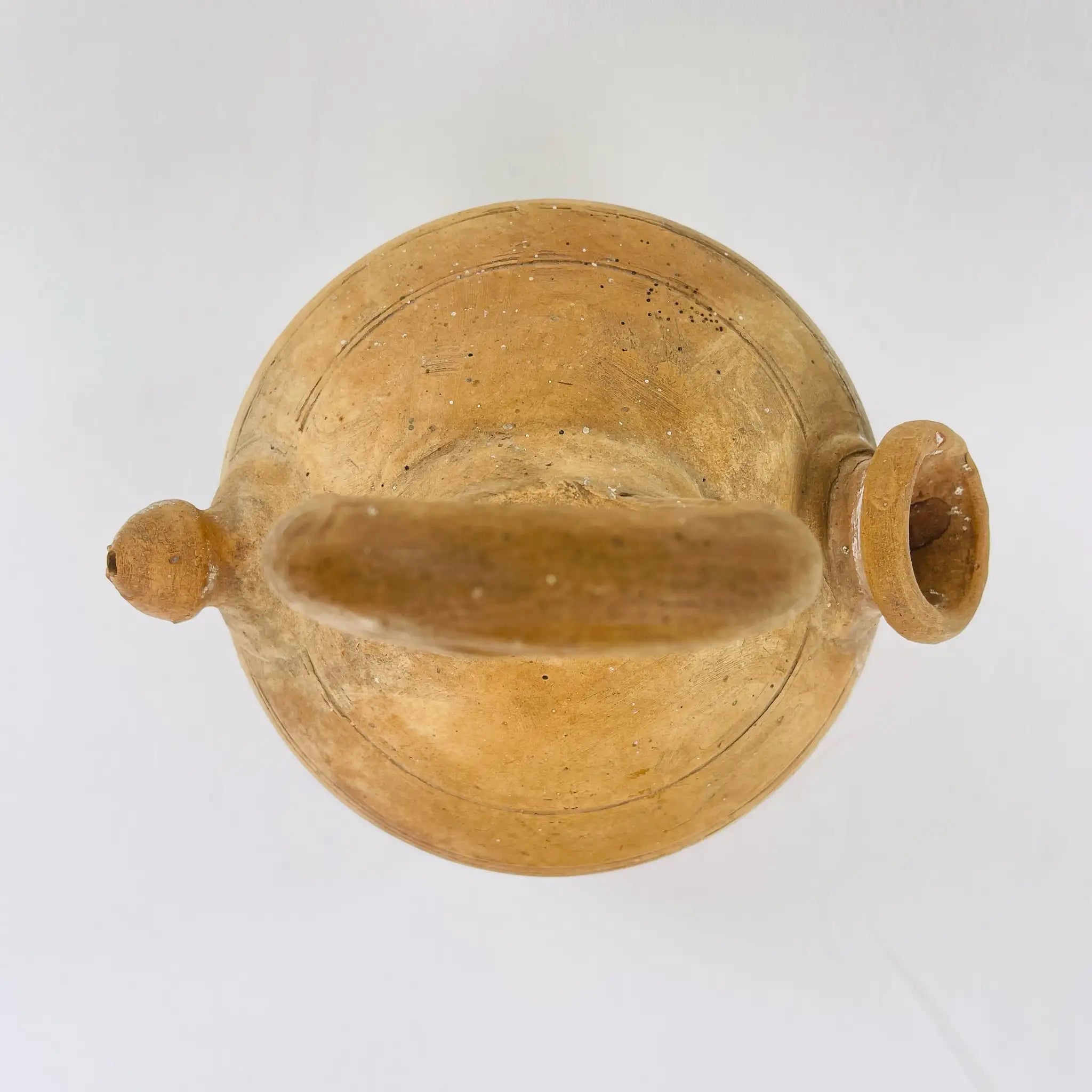 【アンティーク】 ボティホ 丸持ち手 / スペイン伝統工芸 / イギリス