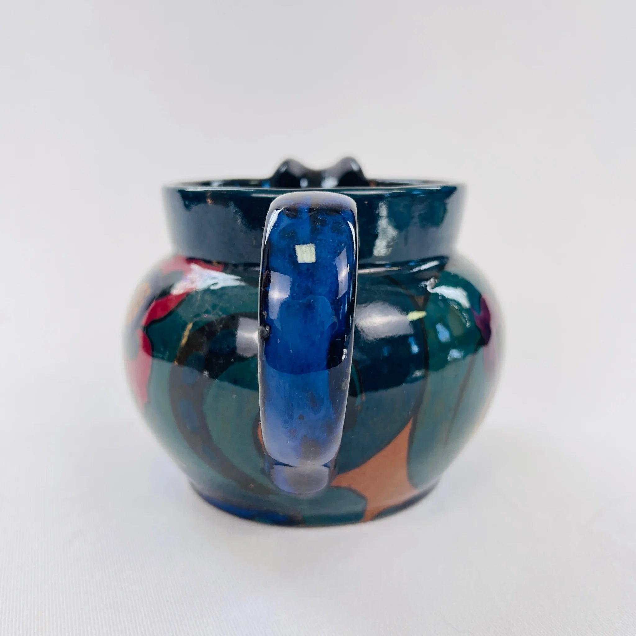【アンティーク】 陶器製ピッチャー / Decoro England(デコロ・イングランド) / 1923年頃 / 陶器 / イギリス / 花鳥風月 ハンドペイント