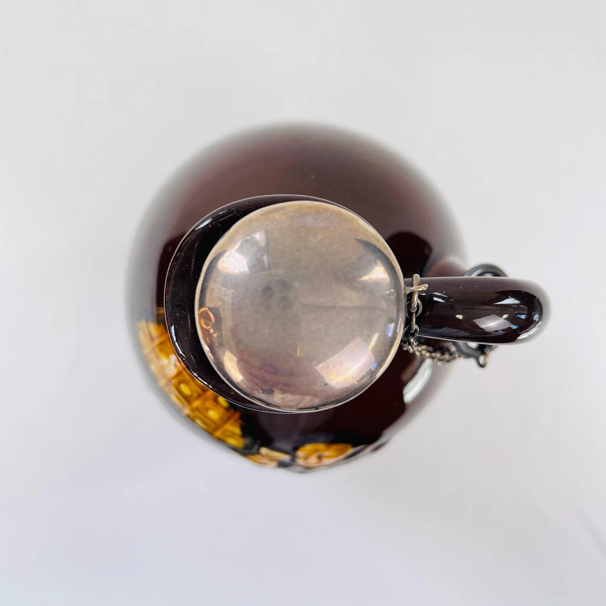 【アンティーク】 フラスク / Royal Doulton(ロイヤル ドルトン) / Kingsware(キングスウエア) / 1901年~1922年頃 / 陶器 / イギリス / シルバーストッパー