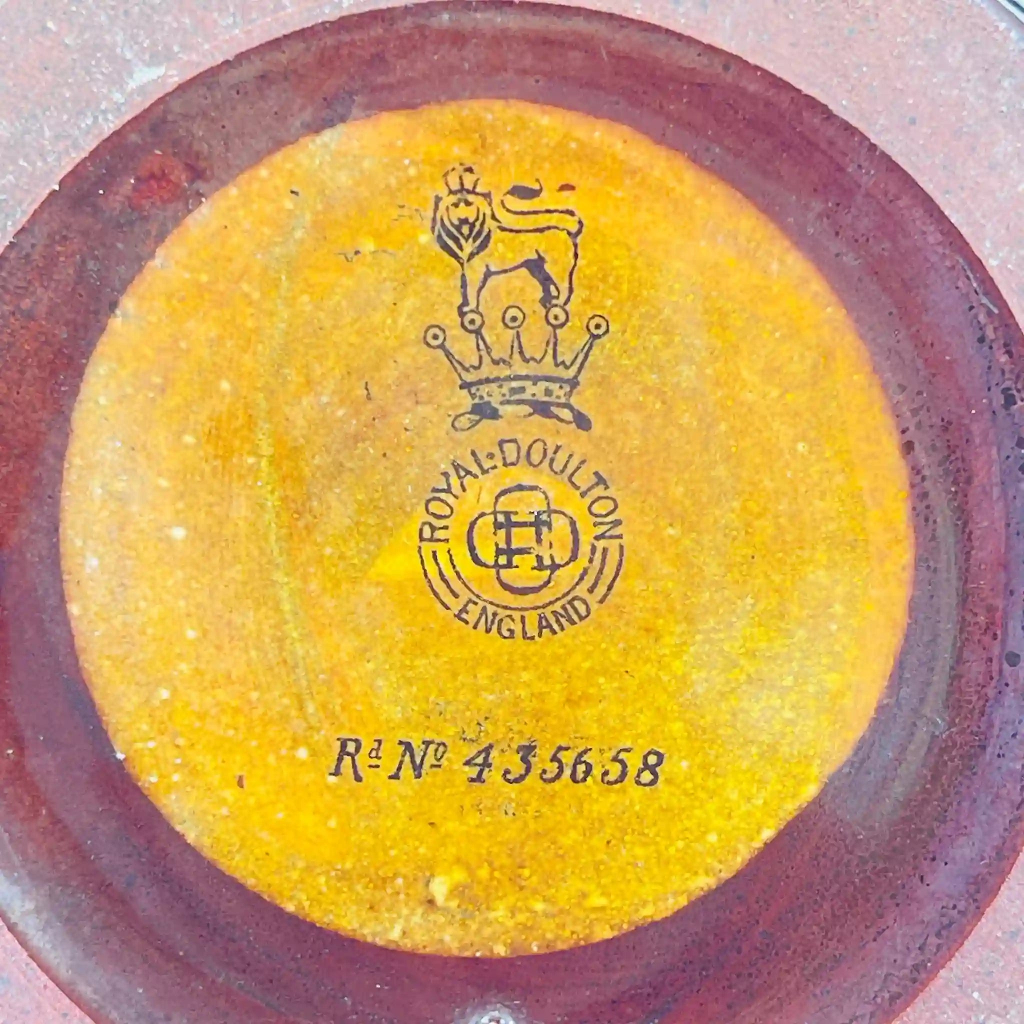 【アンティーク】 フラスク / Royal Doulton(ロイヤル ドルトン) / Kingsware(キングスウエア) / 1901年~1922年頃 / 陶器 / イギリス / シルバーストッパー