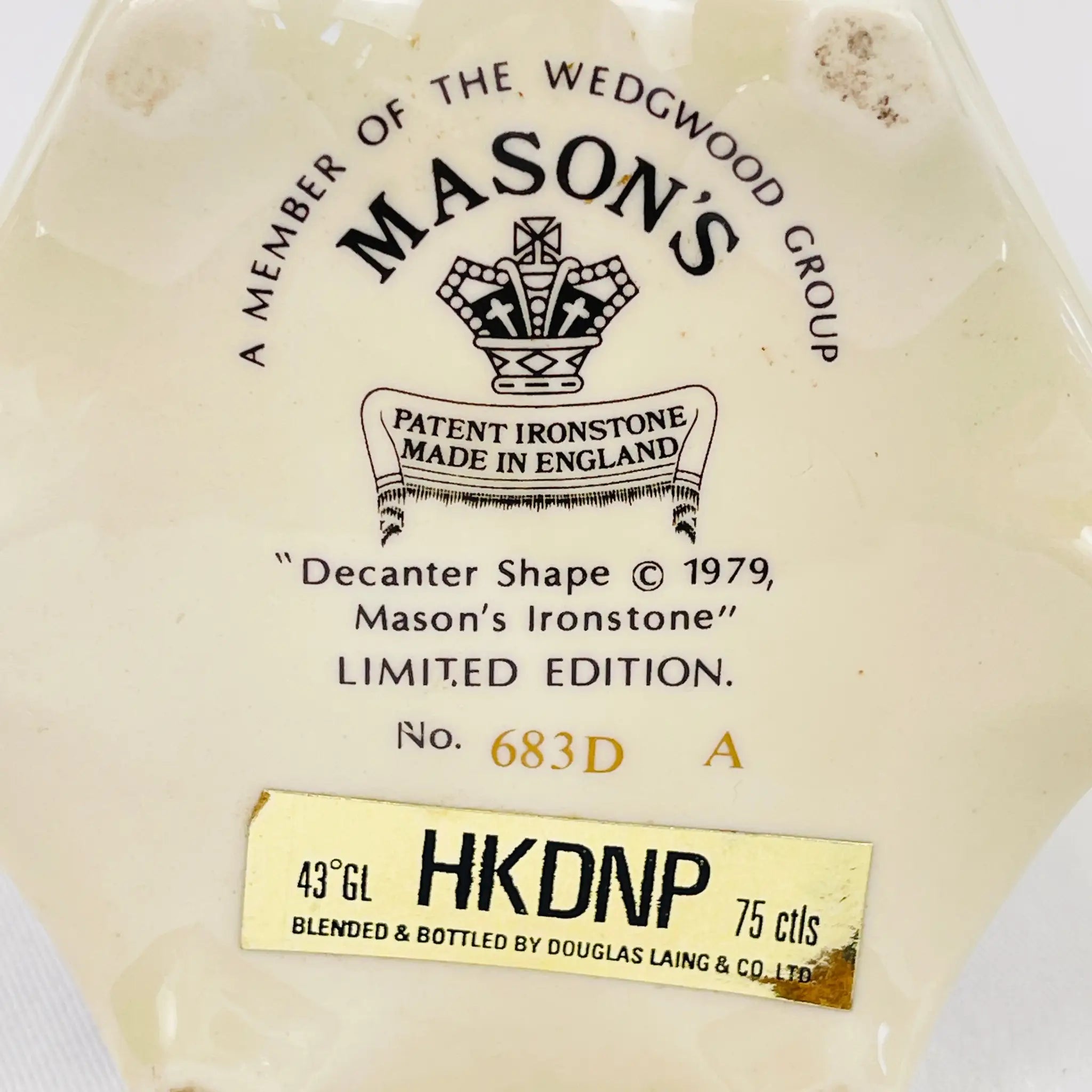 【リユース】 ウィスキーボトル / MASON'S / 1979年 / 陶器 / イギリス