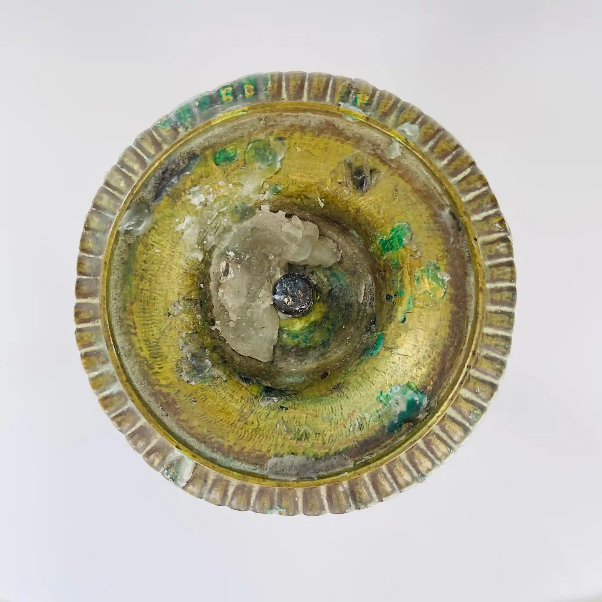 【アンティーク】 キャンドルホルダー(燭台) / メダリオン / 1900年代 / 真鍮 / イギリス / イギリス直輸入