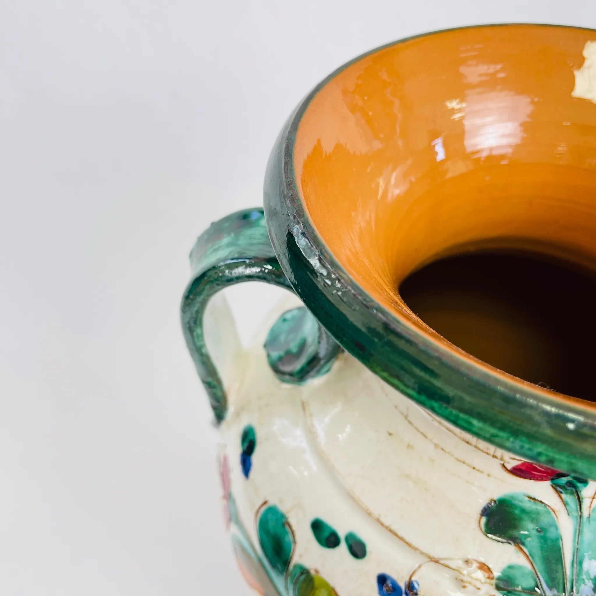 【リユース】 フラワーベース(花瓶) / マヨルカ焼 / イタリア / 未使用