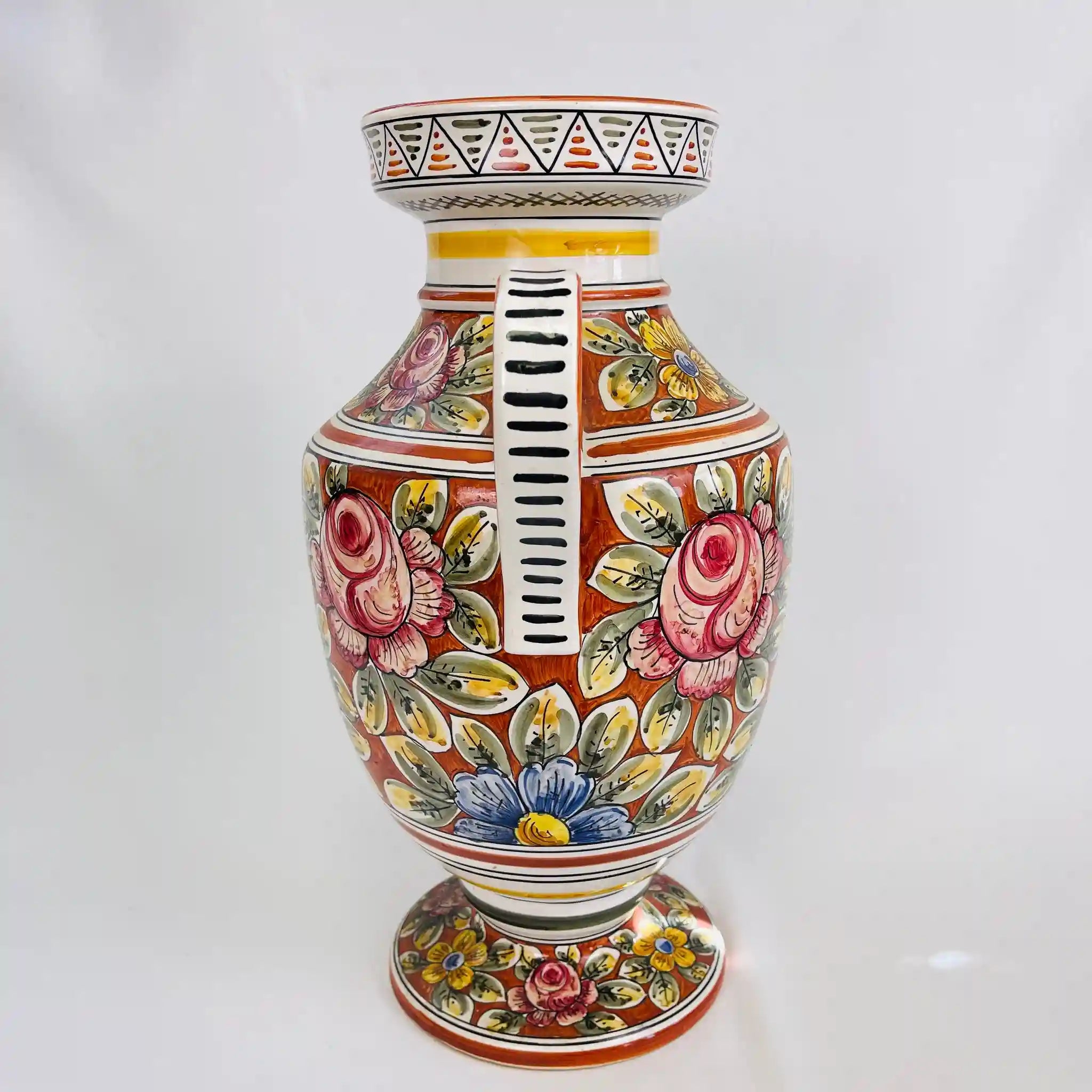 【リユース】 フラワーベース(花瓶)   / Sberna(スベルナ) / マヨルカ焼 / イタリア / 未使用