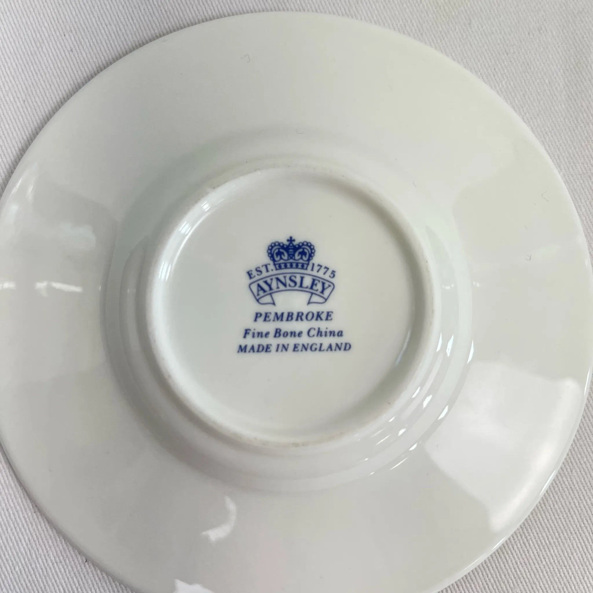 【リユース】 ドミタスカップ&ソーサーセット / AYNSLEY / ペンブロックシリーズ / 1970~2015 / Fine Bone China / イギリス