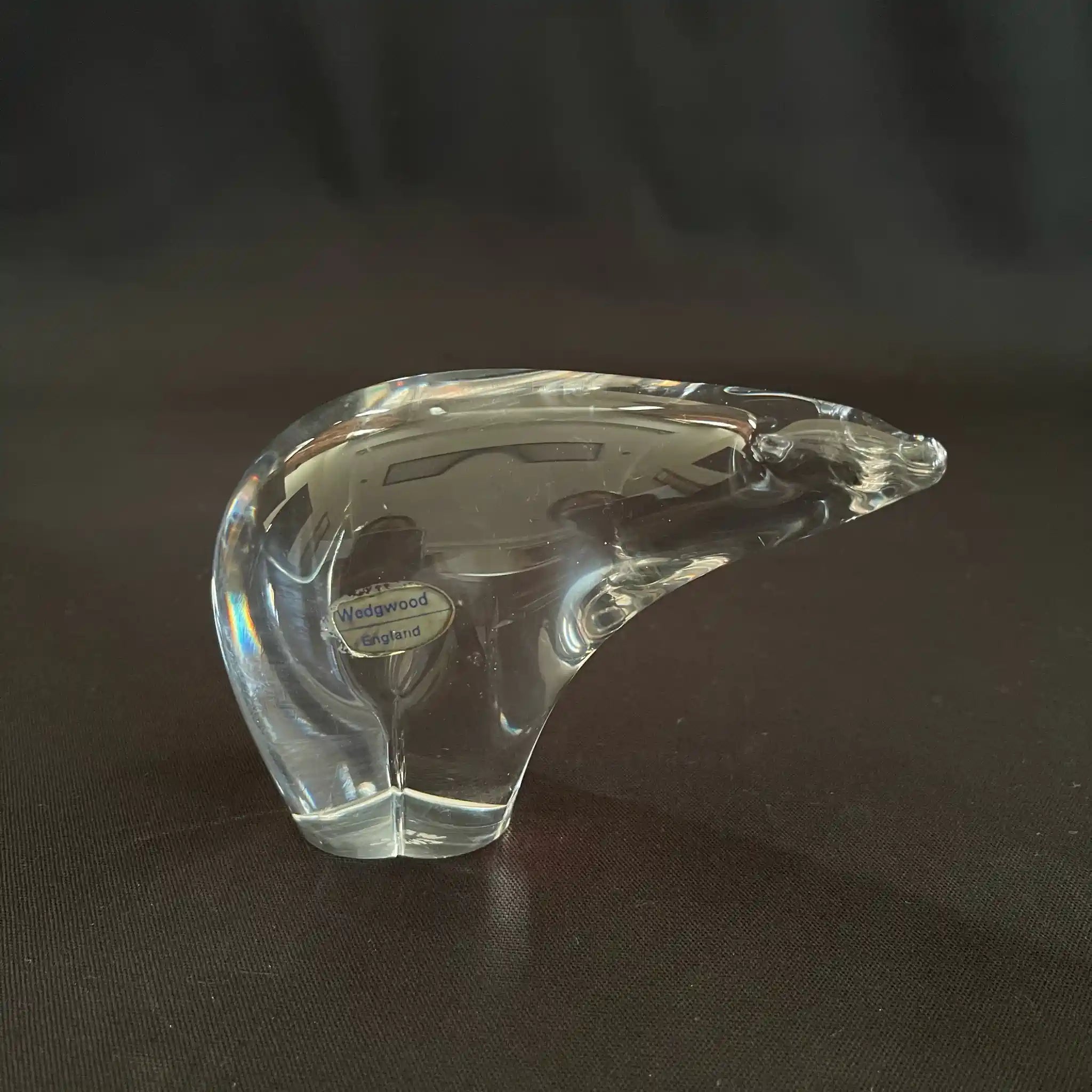 【ビンテージ】 ビンテージガラスオブジェ / WEDGEWOOD(ウェッジウッド) / クマ / イギリス