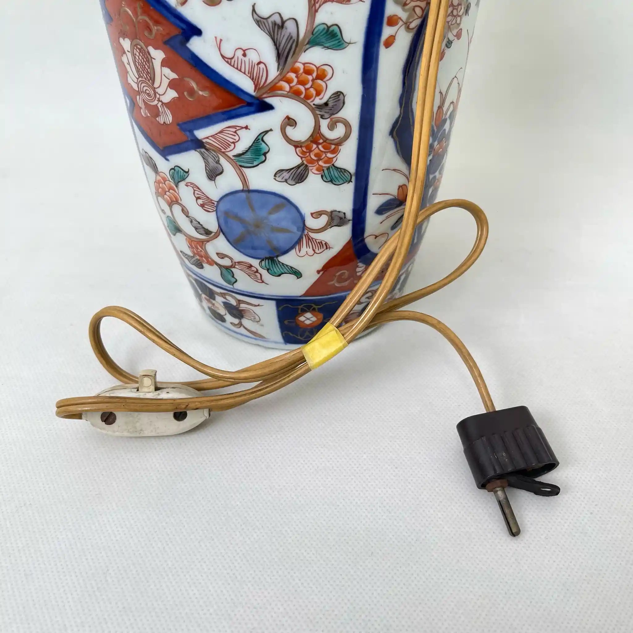 【アンティーク】 花瓶ランプ / 古伊万里焼 / 江戸時代~ / 磁器 / 日本 / 沈香壺 フランス直輸入
