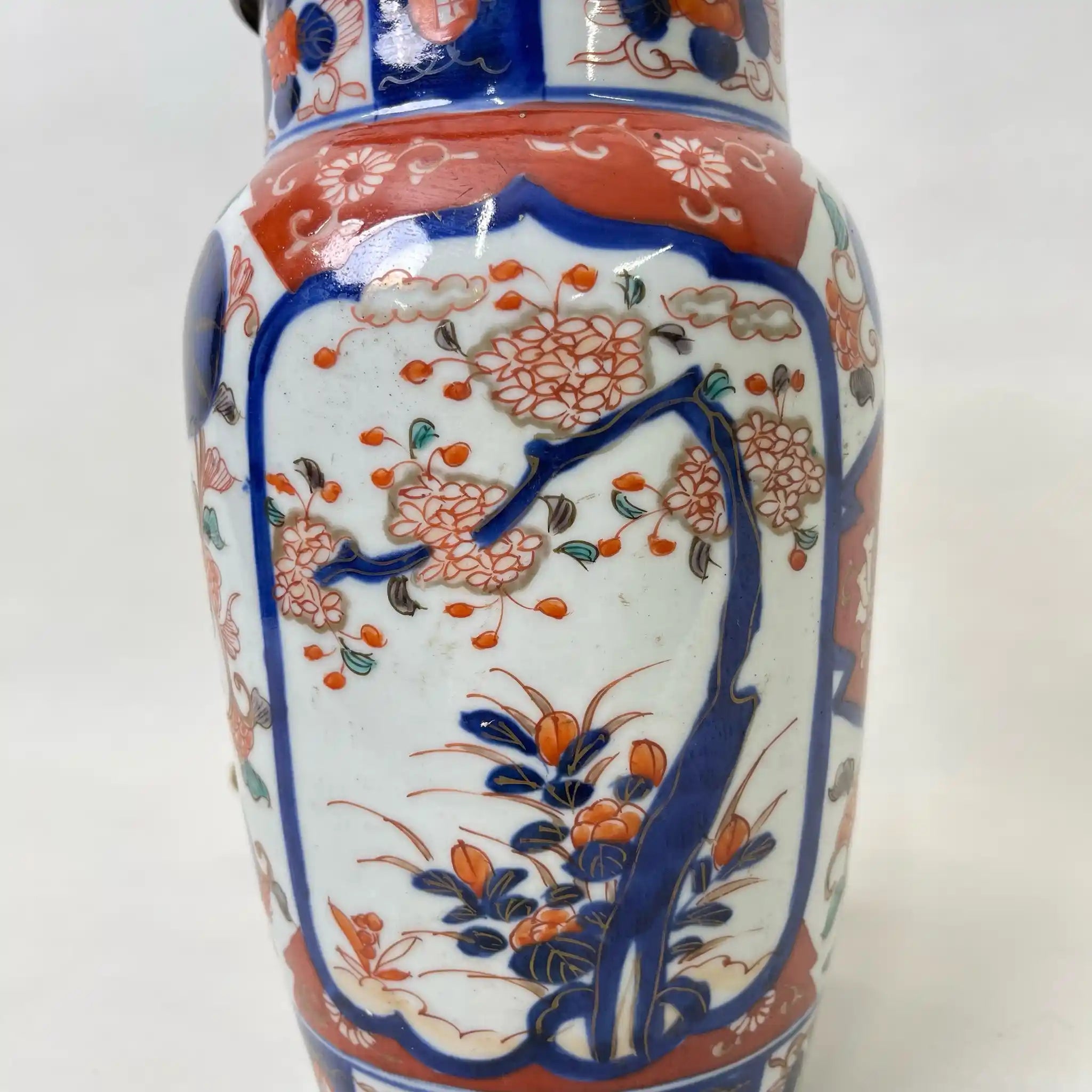 【アンティーク】 花瓶ランプ / 古伊万里焼 / 江戸時代~ / 磁器 / 日本 / 沈香壺 フランス直輸入