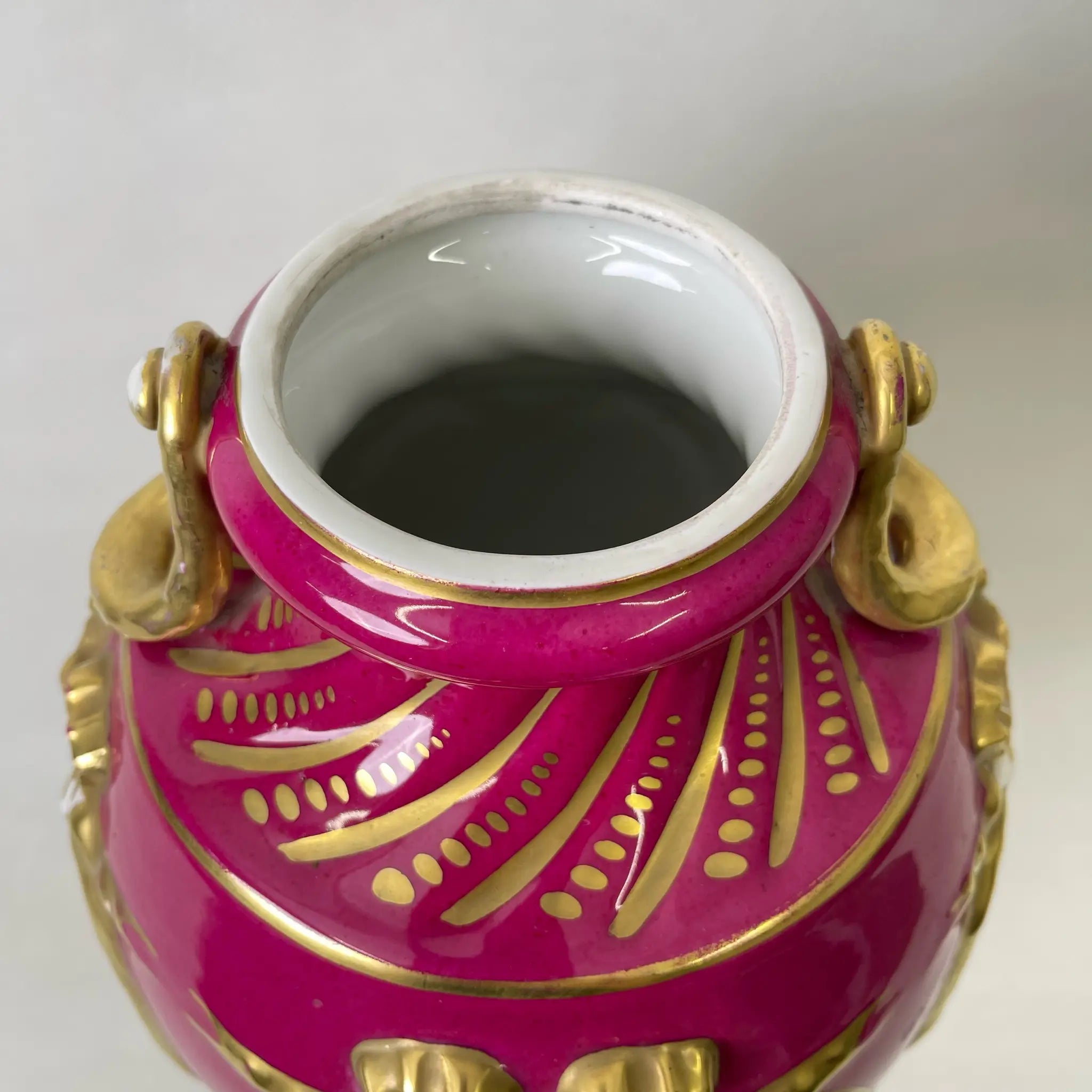 【アンティーク】 フラワーベース(花瓶) / 1900年代 / 磁器 / フランス / 金彩装飾