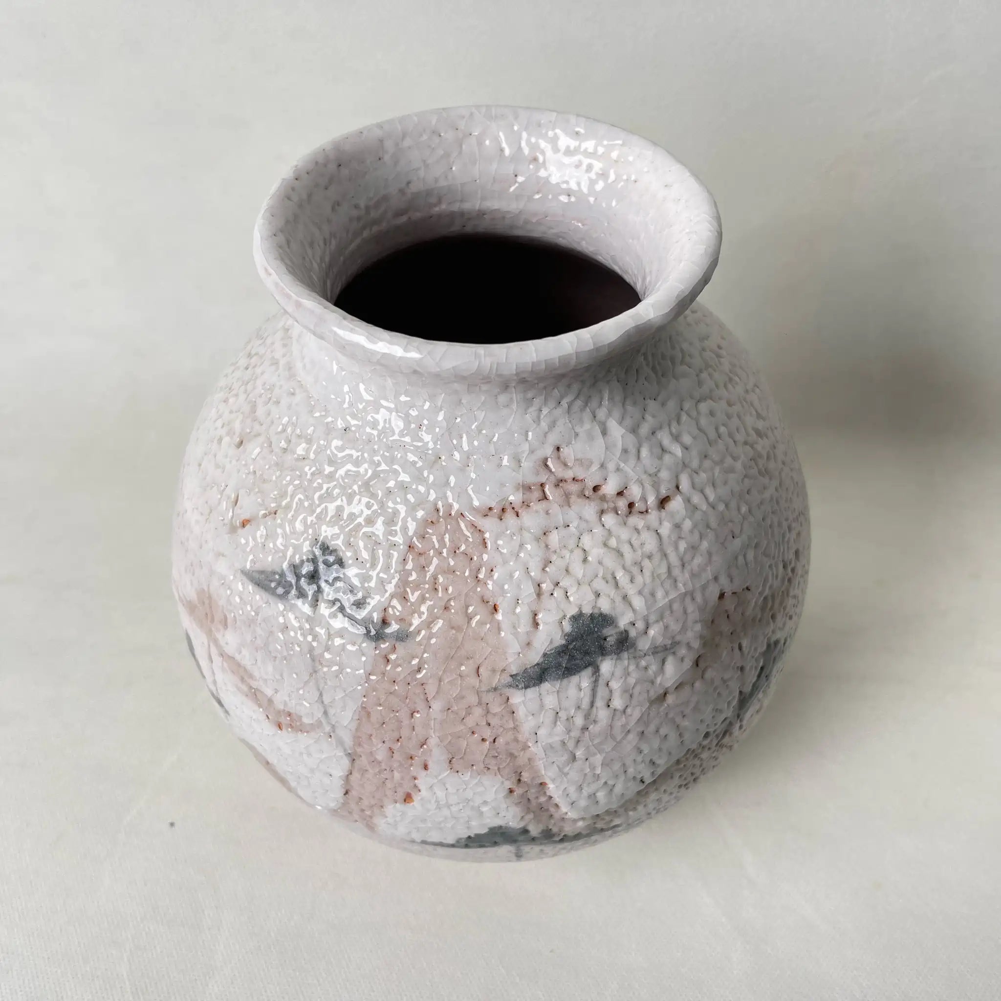 【リユース】 花瓶(フラワーベース) / 桔梗屋窯 桑原小三郎 作 / 陶器 / 日本