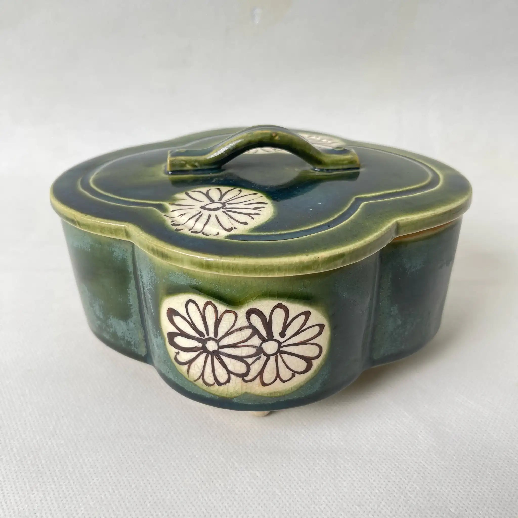 【リユース】 食籠(菓子器) / 陶器 / 日本 / 織部焼 茶道具