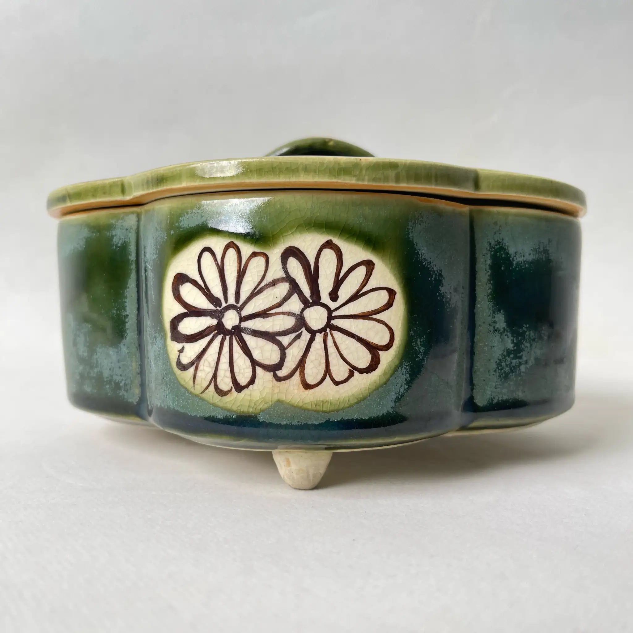 【リユース】 食籠(菓子器) / 陶器 / 日本 / 織部焼 茶道具