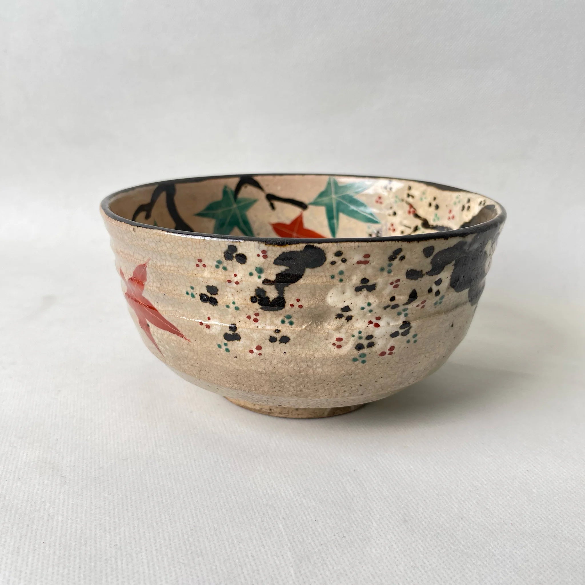 【骨董品】 雲錦手菓子鉢 / 尾関作十郎陶房 二代尾関作十郎 作 / 明治~昭和初期 / 陶器 / 日本 / 犬山焼 雲錦手