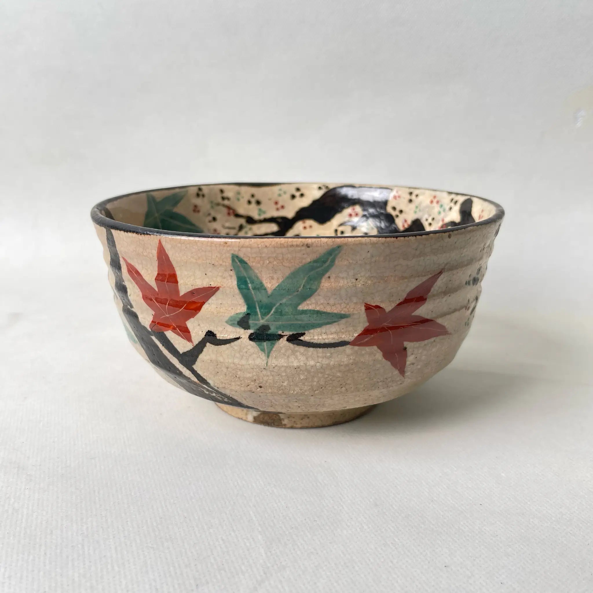 【骨董品】 雲錦手菓子鉢 / 尾関作十郎陶房 二代尾関作十郎 作 / 明治~昭和初期 / 陶器 / 日本 / 犬山焼 雲錦手