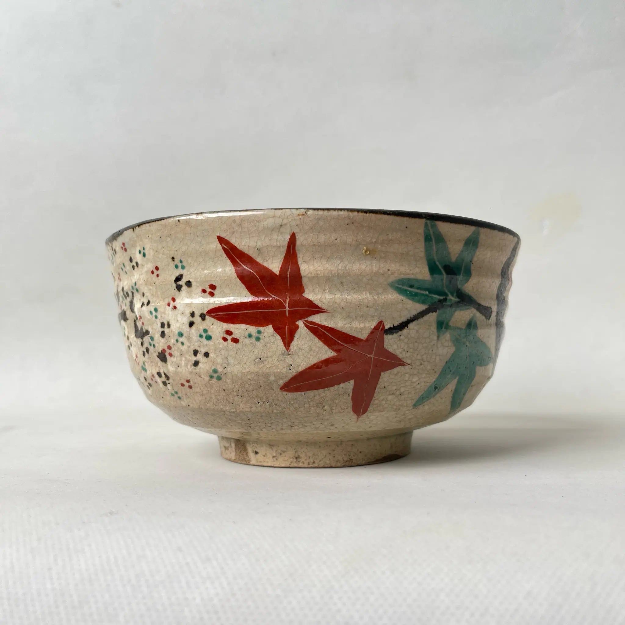 【骨董品】 雲錦手菓子鉢 / 尾関作十郎陶房 二代尾関作十郎 作 / 明治~昭和初期 / 陶器 / 日本 / 犬山焼 雲錦手