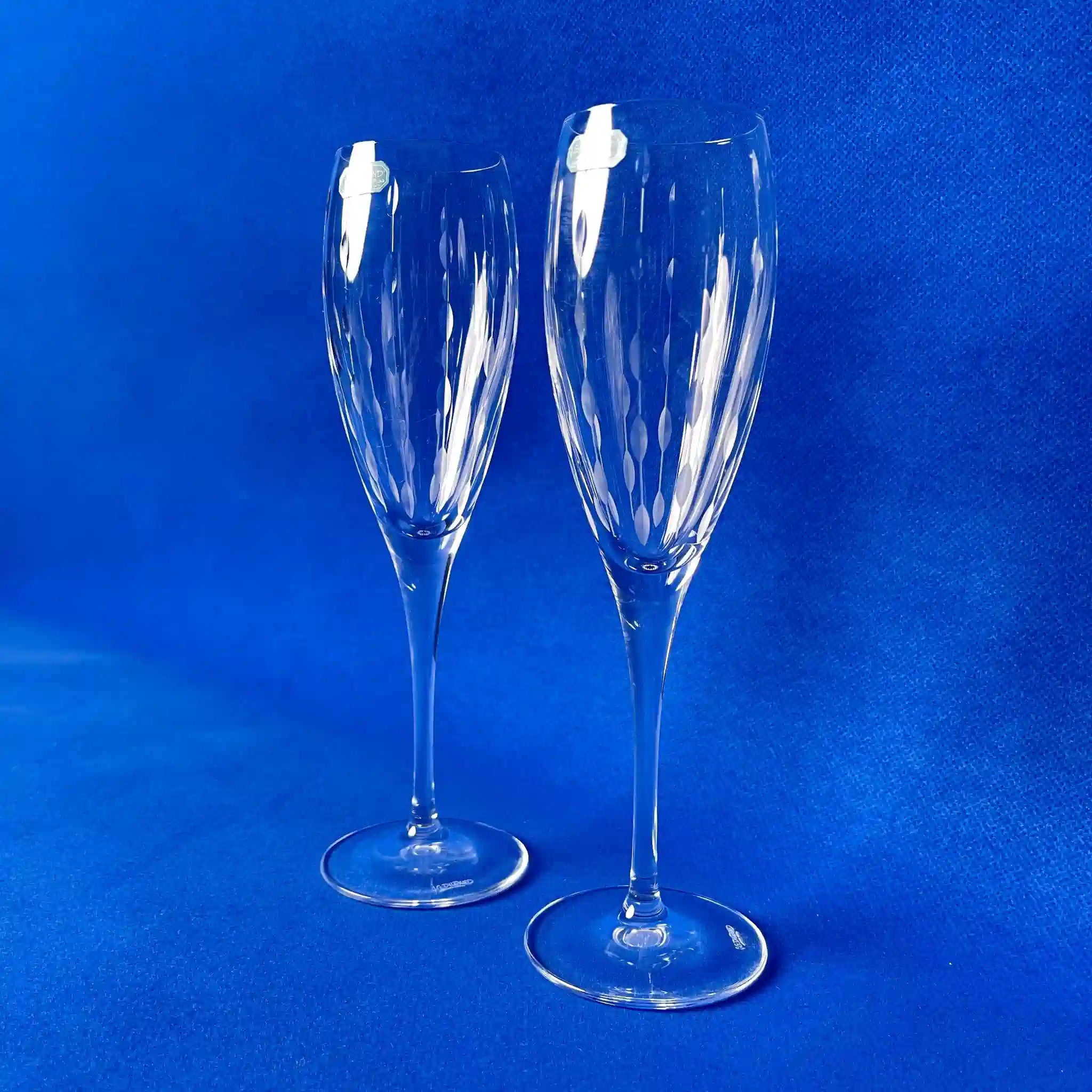 【リユース】 シャンパングラス 2P / J.G.DURAND(J.G.デュラン) / クリスタルガラス / フランス / 酸化鉛24%配合 / 箱付き