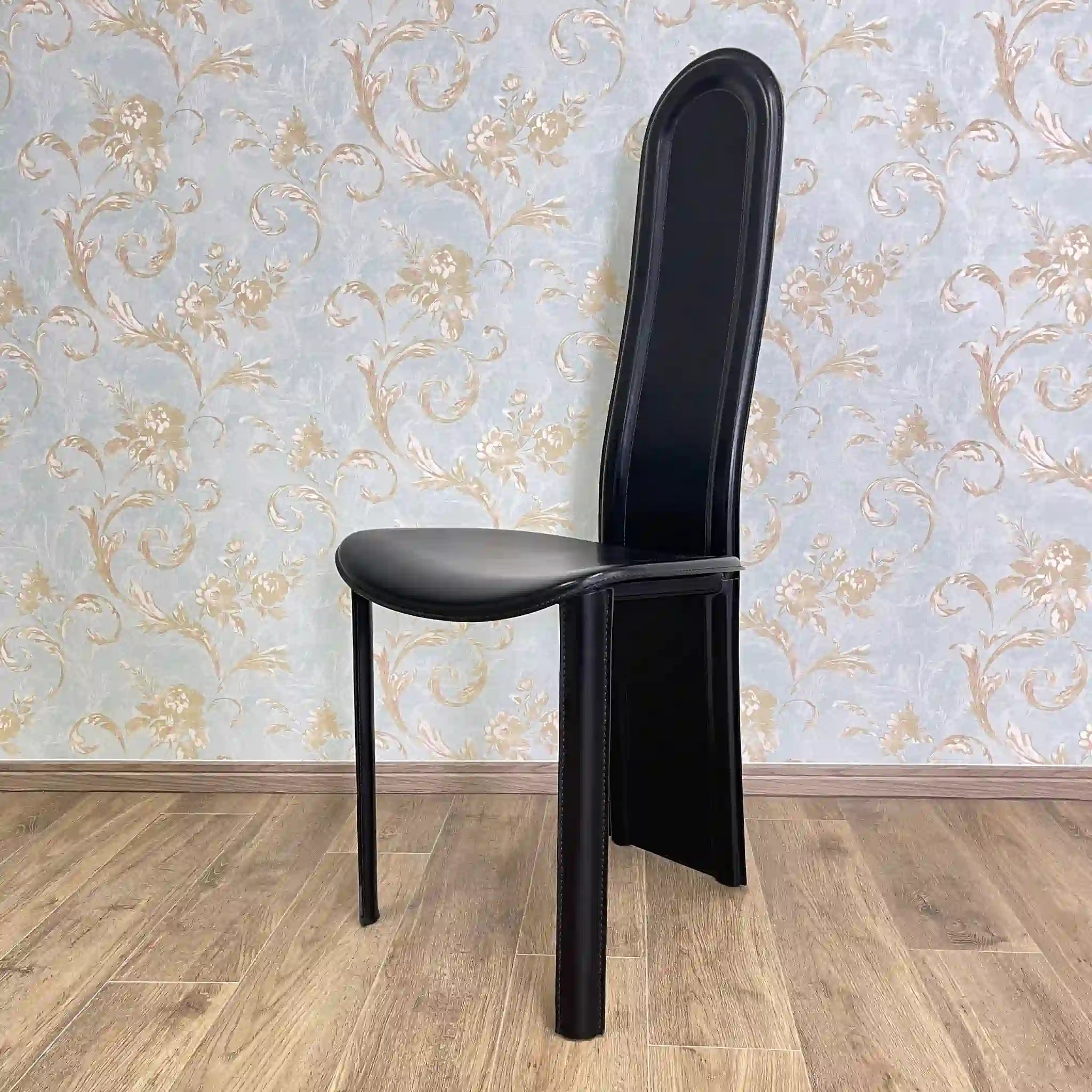 【ビンテージ】 ハイバックダイニングチェア / arper(アルペール) / レザー / イタリア