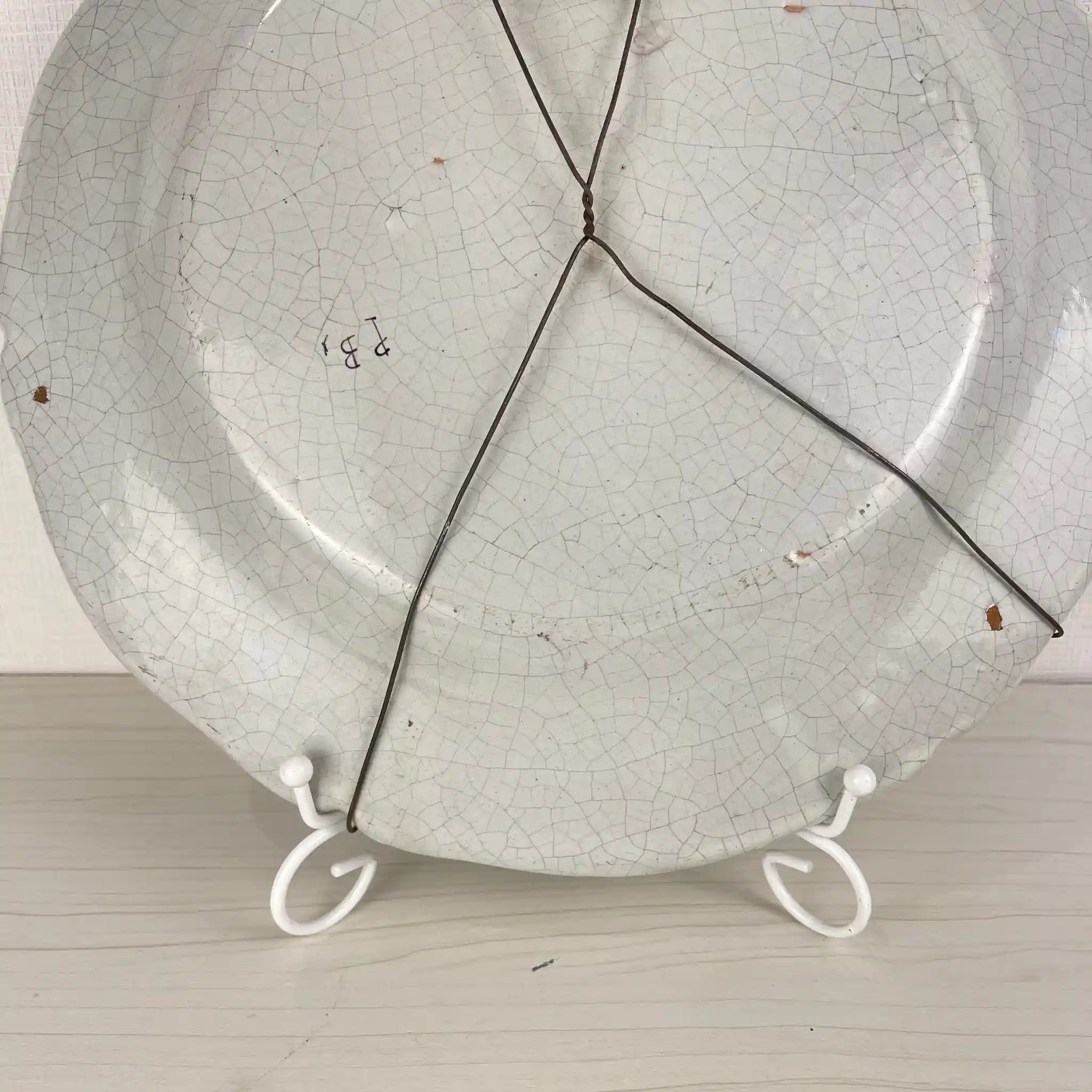 【アンティーク】 絵皿 / 17世紀~18世紀 / 陶器 / フランス / ファイアンス(錫釉陶器) ,フランス直輸入