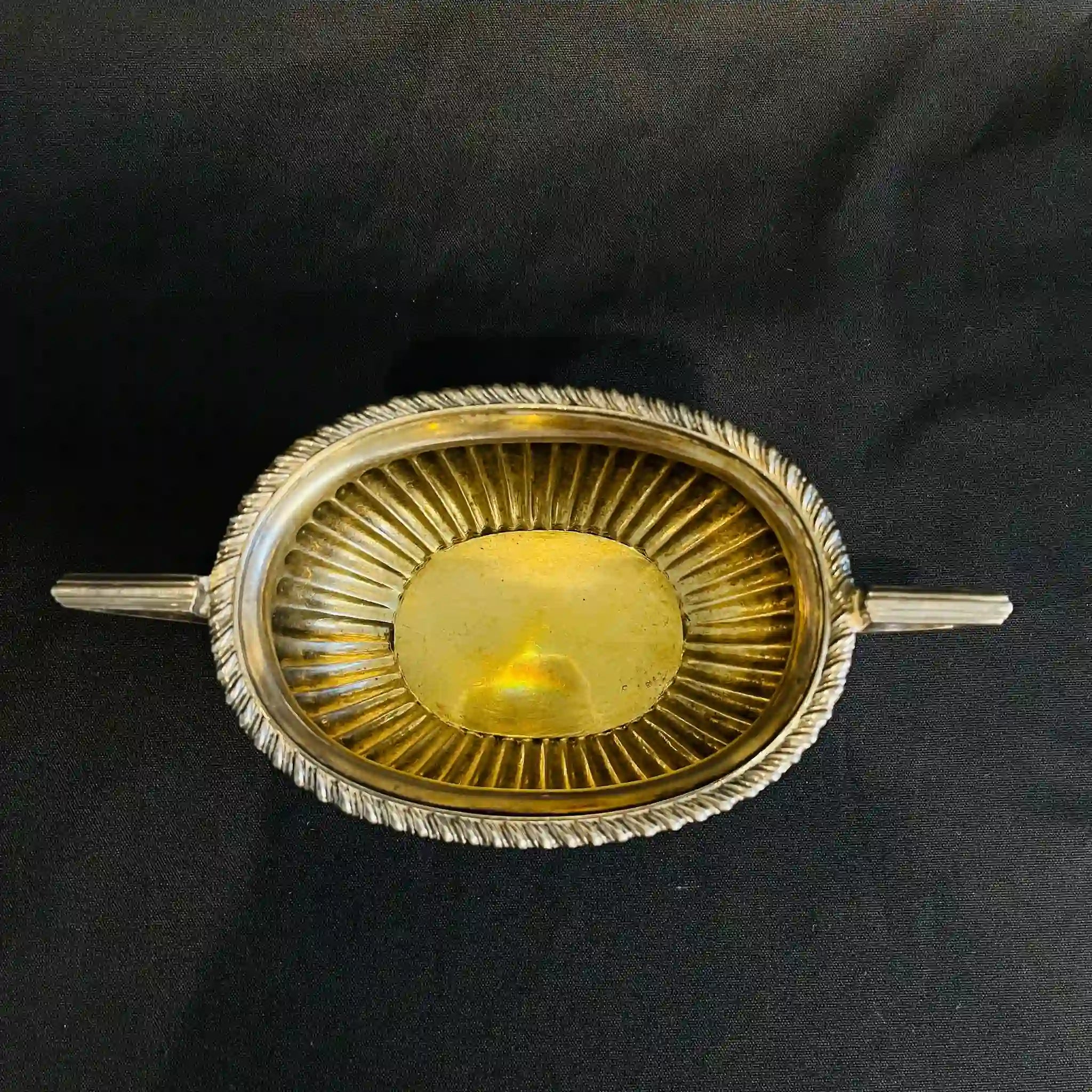 【アンティーク】 シュガーポット&クリーナー / Elkington(エルキントン) / ガドルーン装飾 / シルバーメッキ黒檀材 / イギリス / (ツインハンドル)、コーヒーポット&ティーポット(黒檀ハンドル)