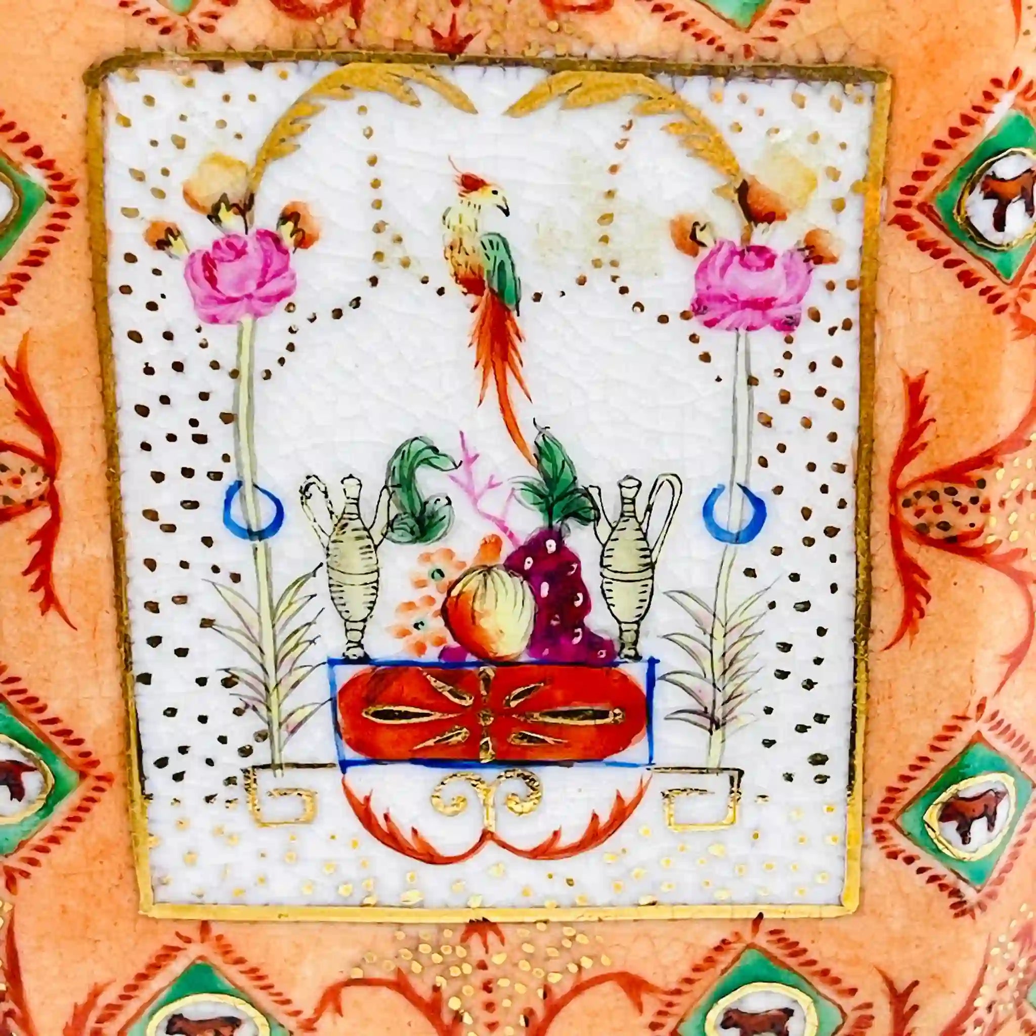 【アンティーク】 ジュエリーボックス / Carnaby Ormolu(カーナビー・オルモル) / 陶器 / 動物脚デザイン