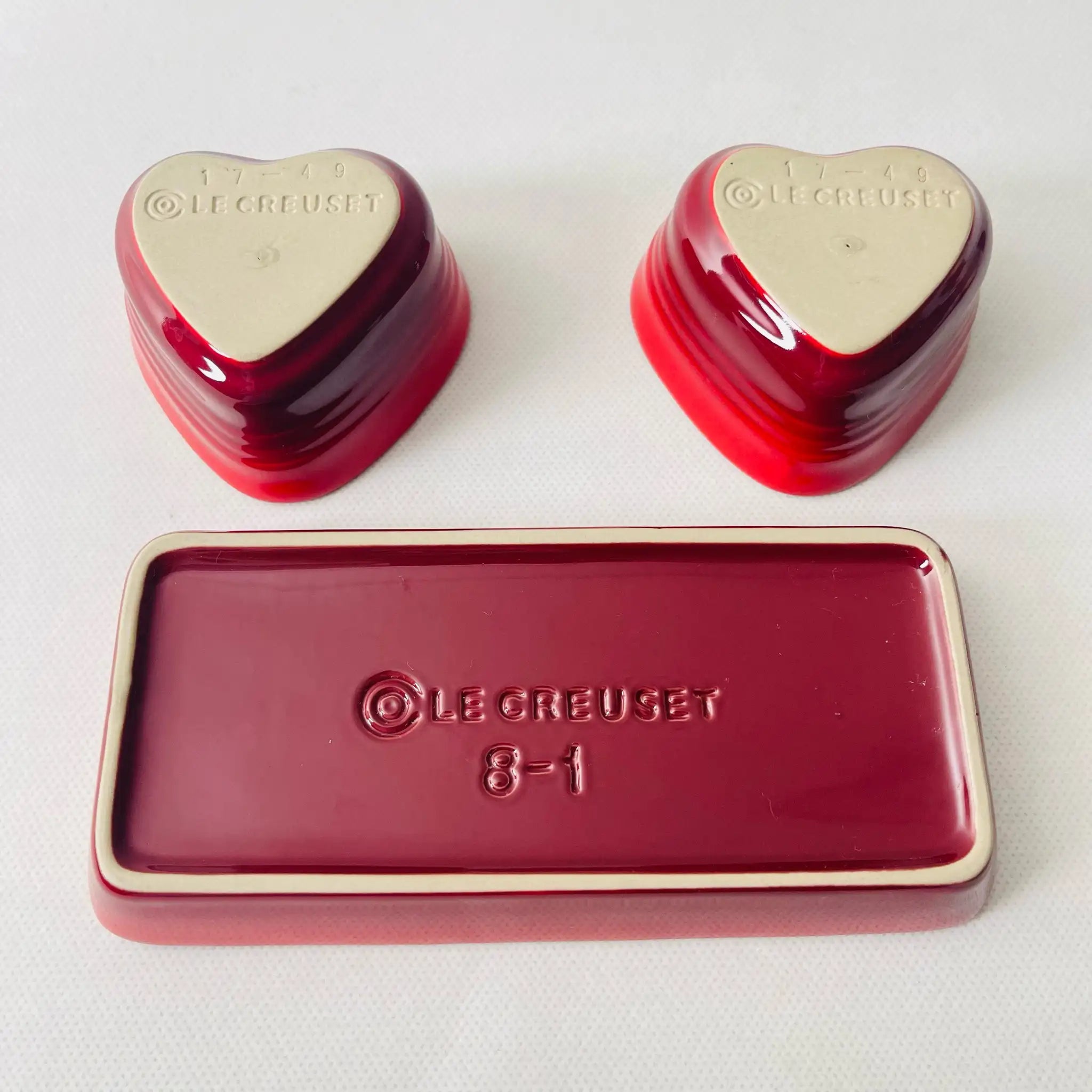 【リユース】 耐熱容器 2P プレート付き / LE CREUSET(ル・クルーゼ) / ラムカン / 未使用