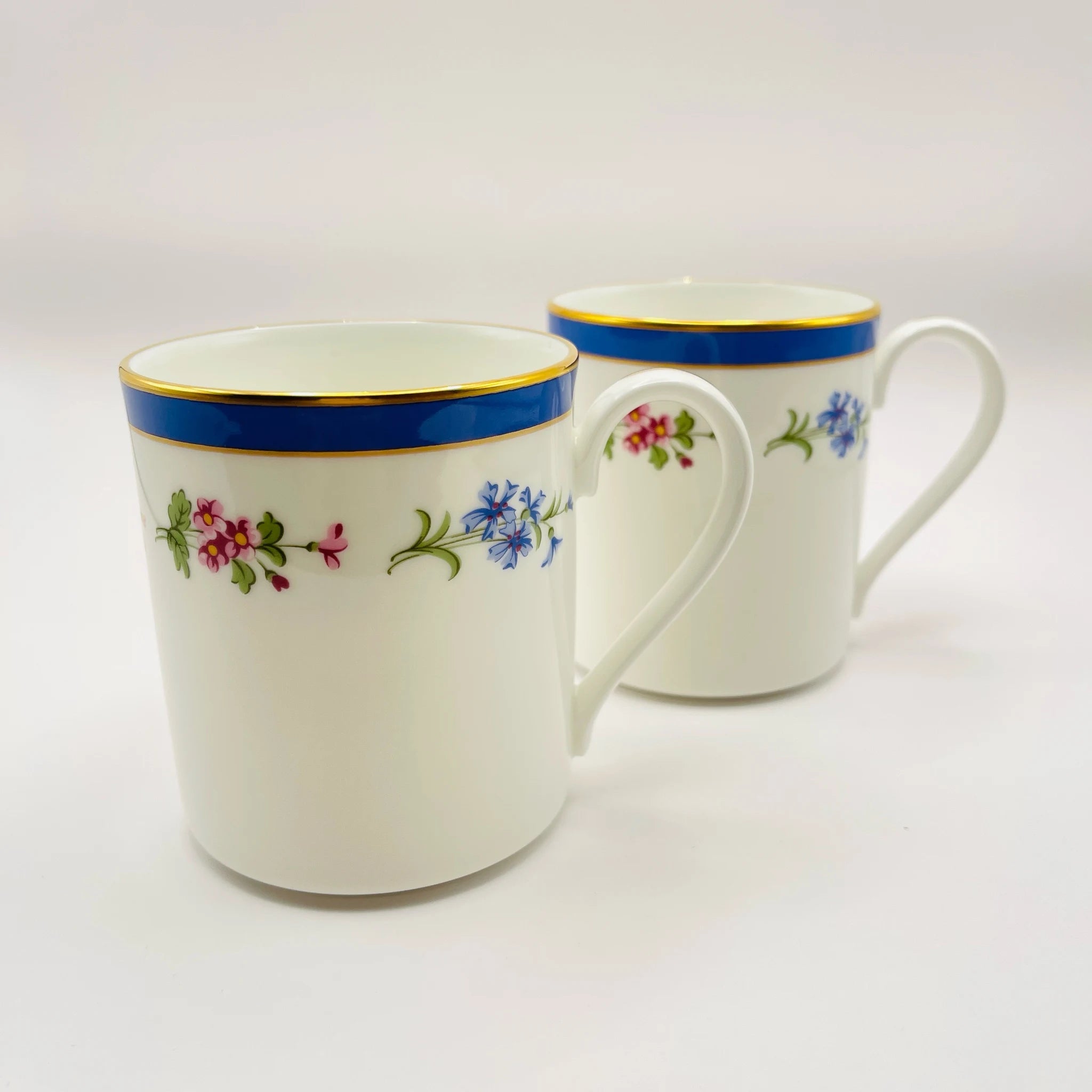 【リユース】 マグカップ 2P / TIFFANY / Floral(フローラル) / Bone China / 未使用,箱あり