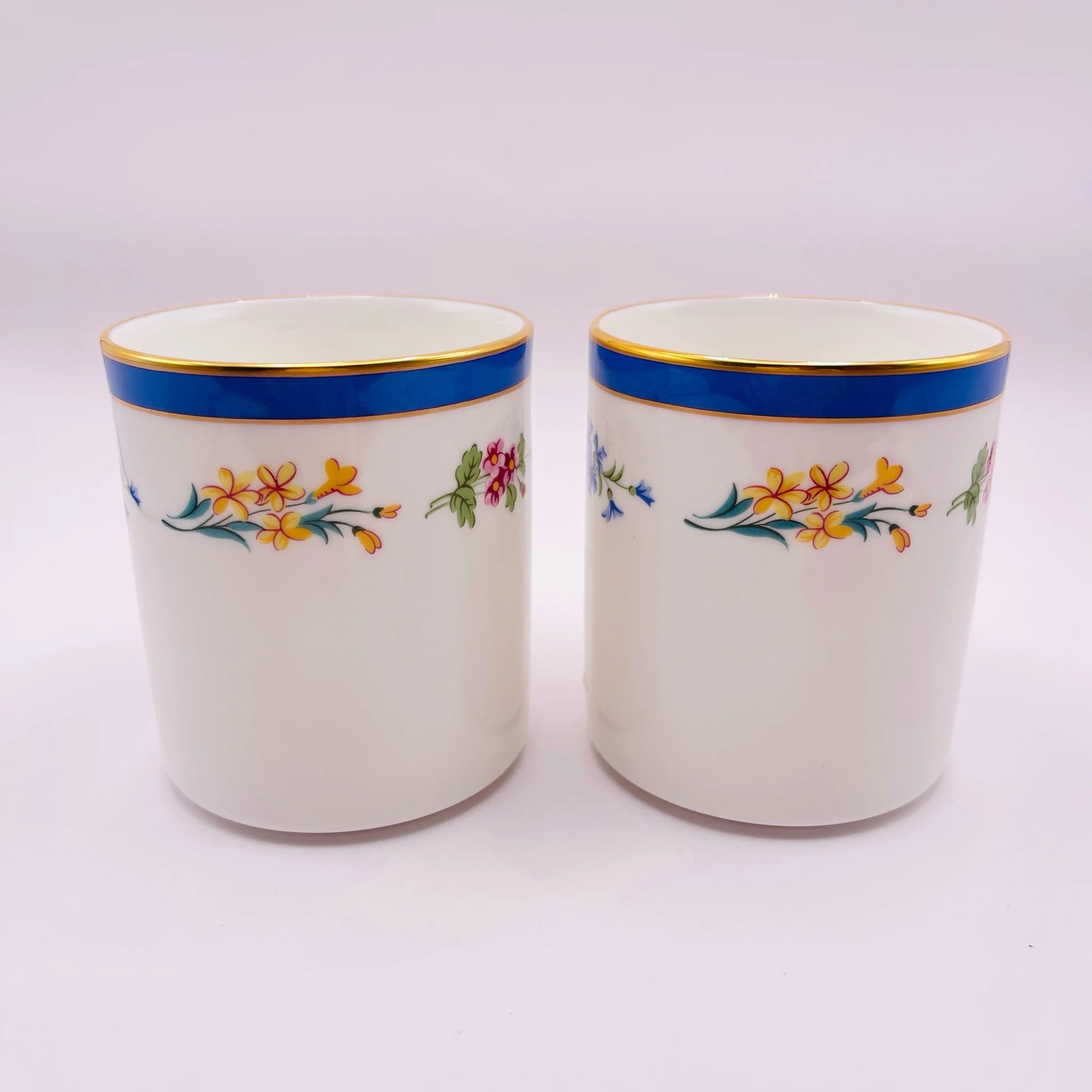 【リユース】 マグカップ 2P / TIFFANY / Floral(フローラル) / Bone China / 未使用,箱あり