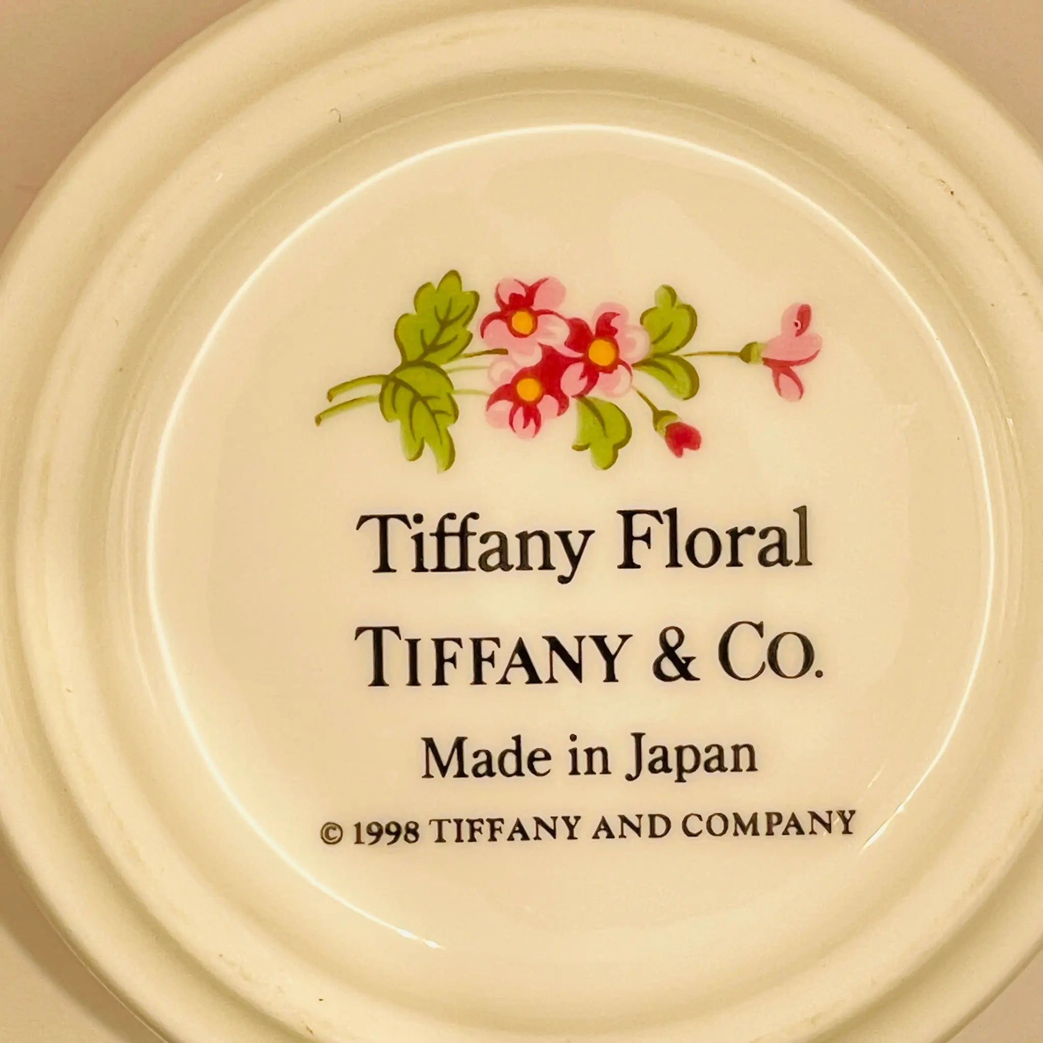 【リユース】 マグカップ 2P / TIFFANY / Floral(フローラル) / Bone China / 未使用,箱あり