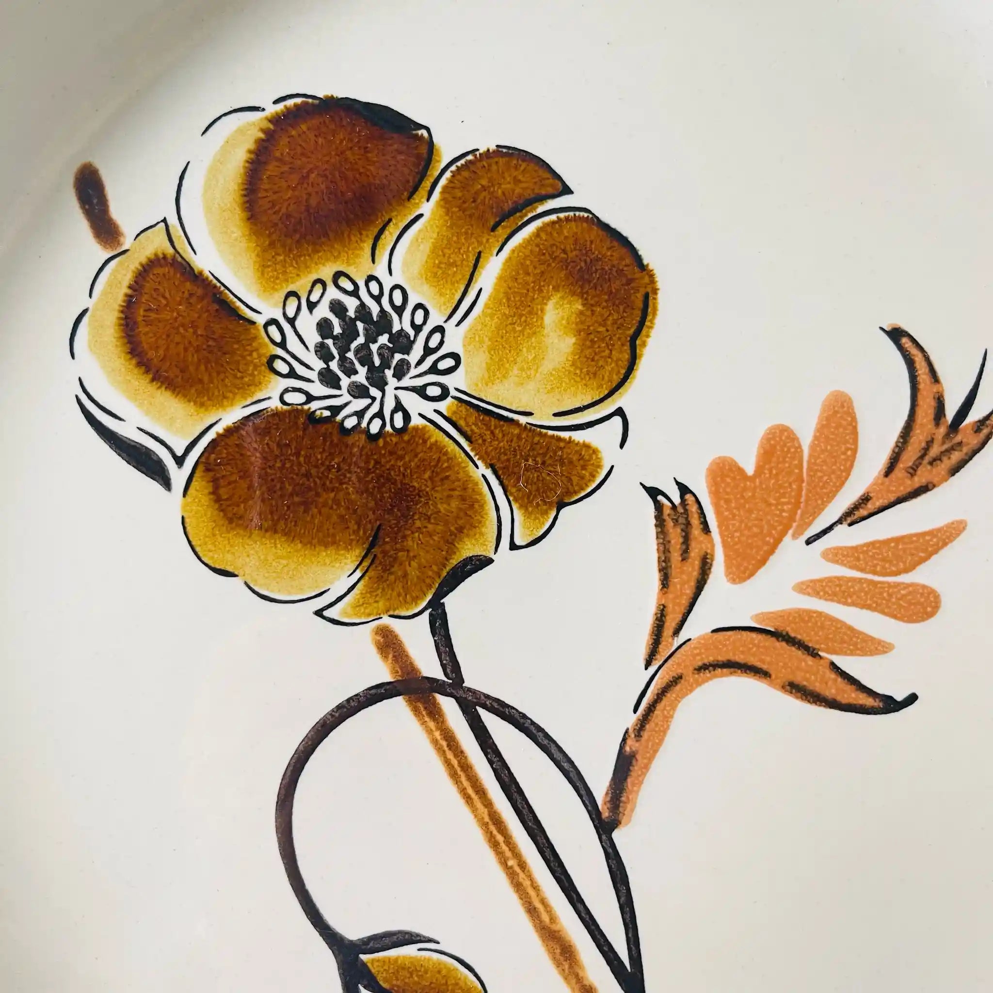 【リユース】 大皿 / Design eight stoneware / 1552 ANEMONE / ストーンウェア / 日本 / 食洗機対応 オーブン対応 電子レンジ対応 未使用