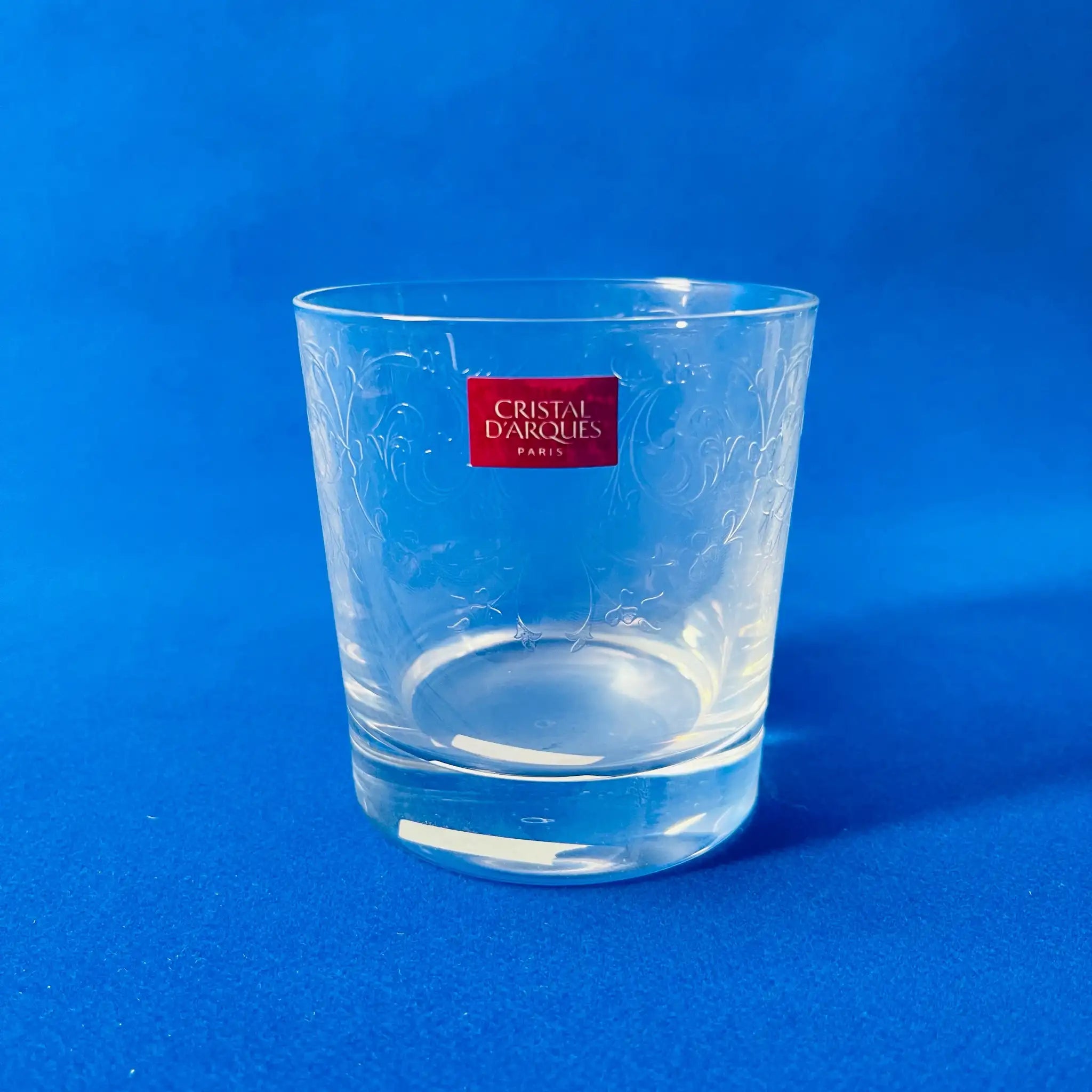 【リユース】 ロックグラス 2P / CRISTAL D‘ARQUES(クリスタルダルク) / Dampierre (ダンピエール) / 1968年~ / クリスタルガラス / フランス / 未使用,アラベスク,ペアオールド / 箱付き