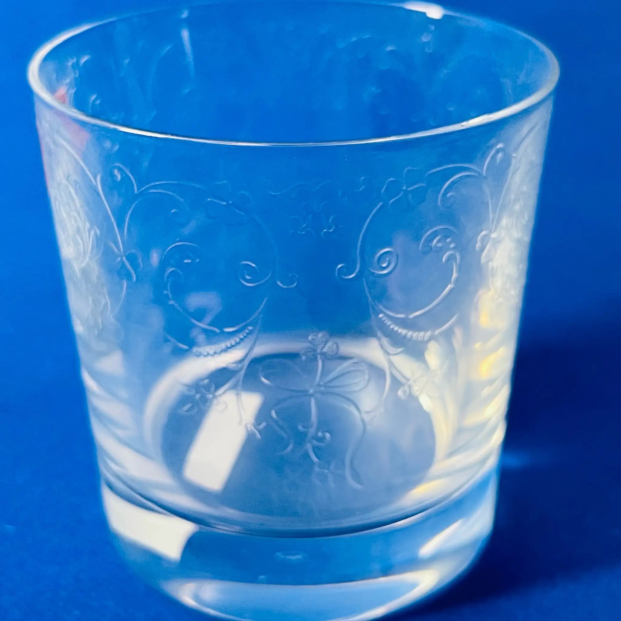 【リユース】 ロックグラス 2P / CRISTAL D‘ARQUES(クリスタルダルク) / Dampierre (ダンピエール) / 1968年~ / クリスタルガラス / フランス / 未使用,アラベスク,ペアオールド / 箱付き